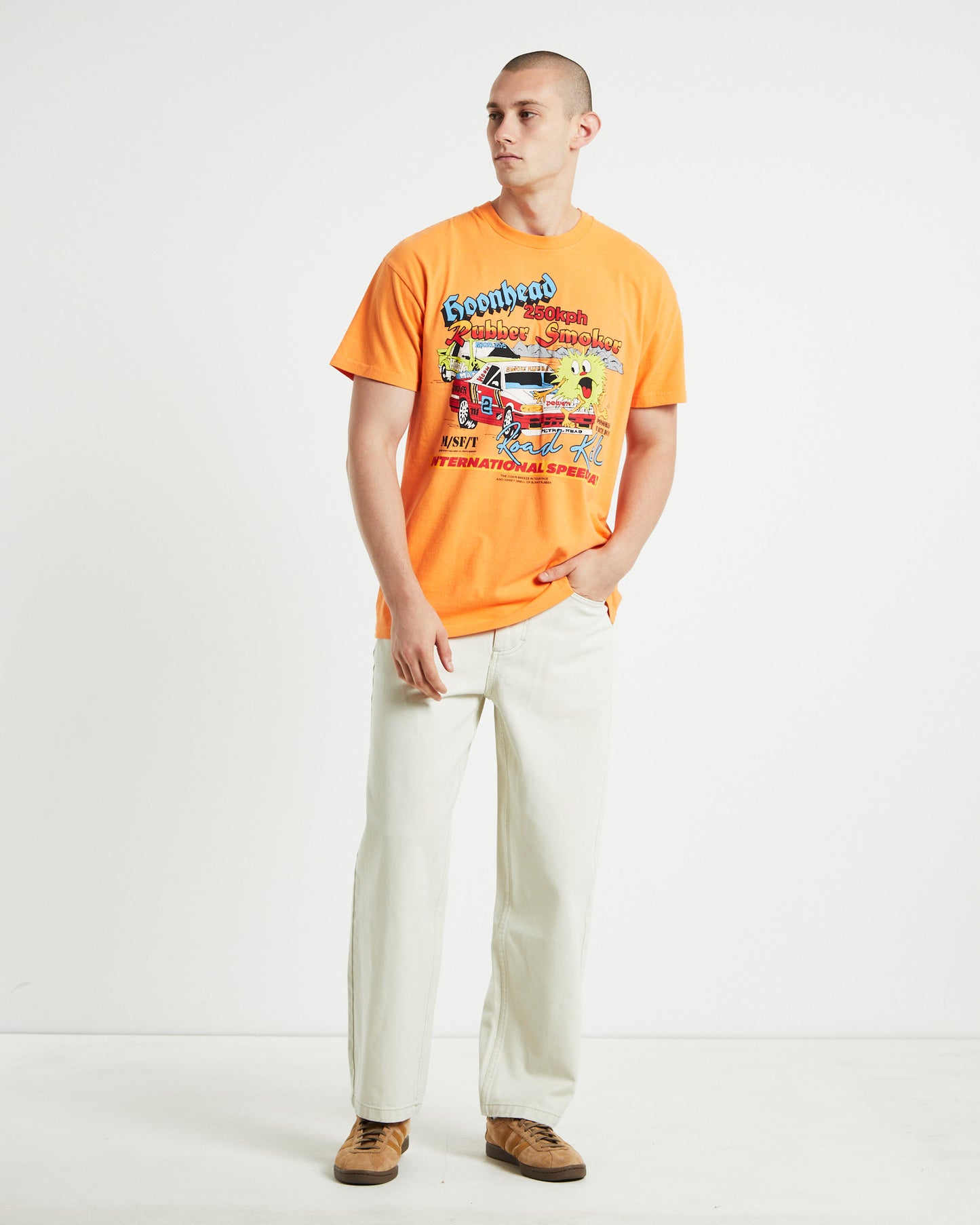 Hoonheads 50-50 AAA Short Sleeve T-shirt Pigment Blazing Orange