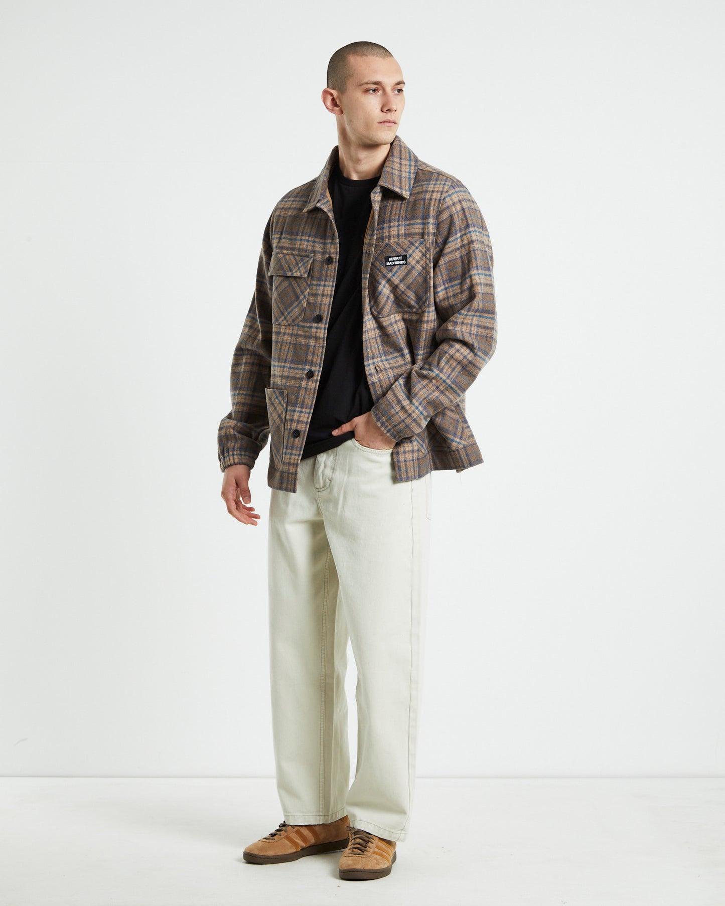 Schiziods Work Jacket Check Tan