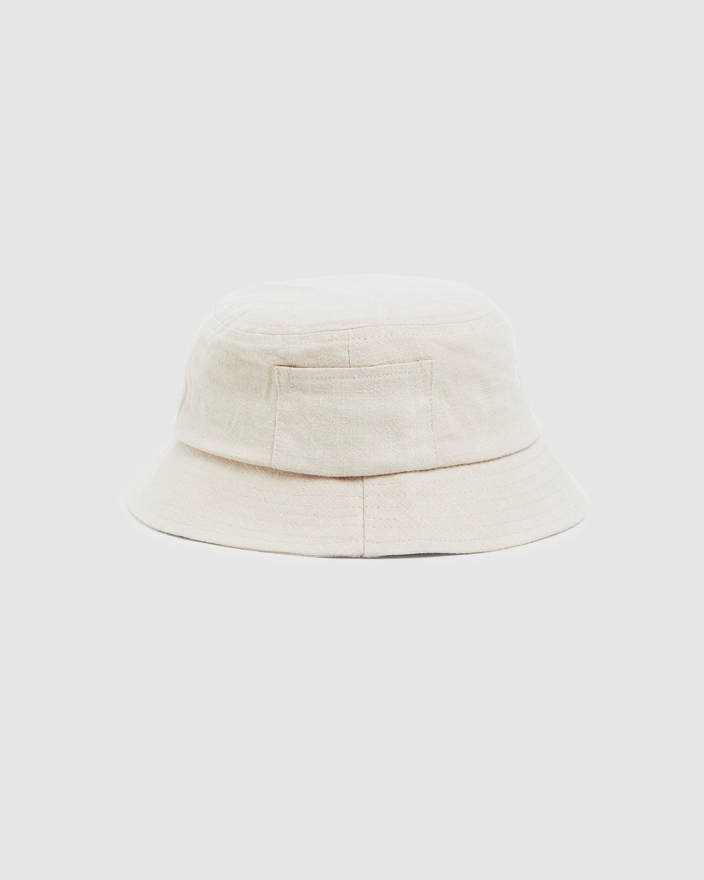 Logo Linen Bucket Hat Natural