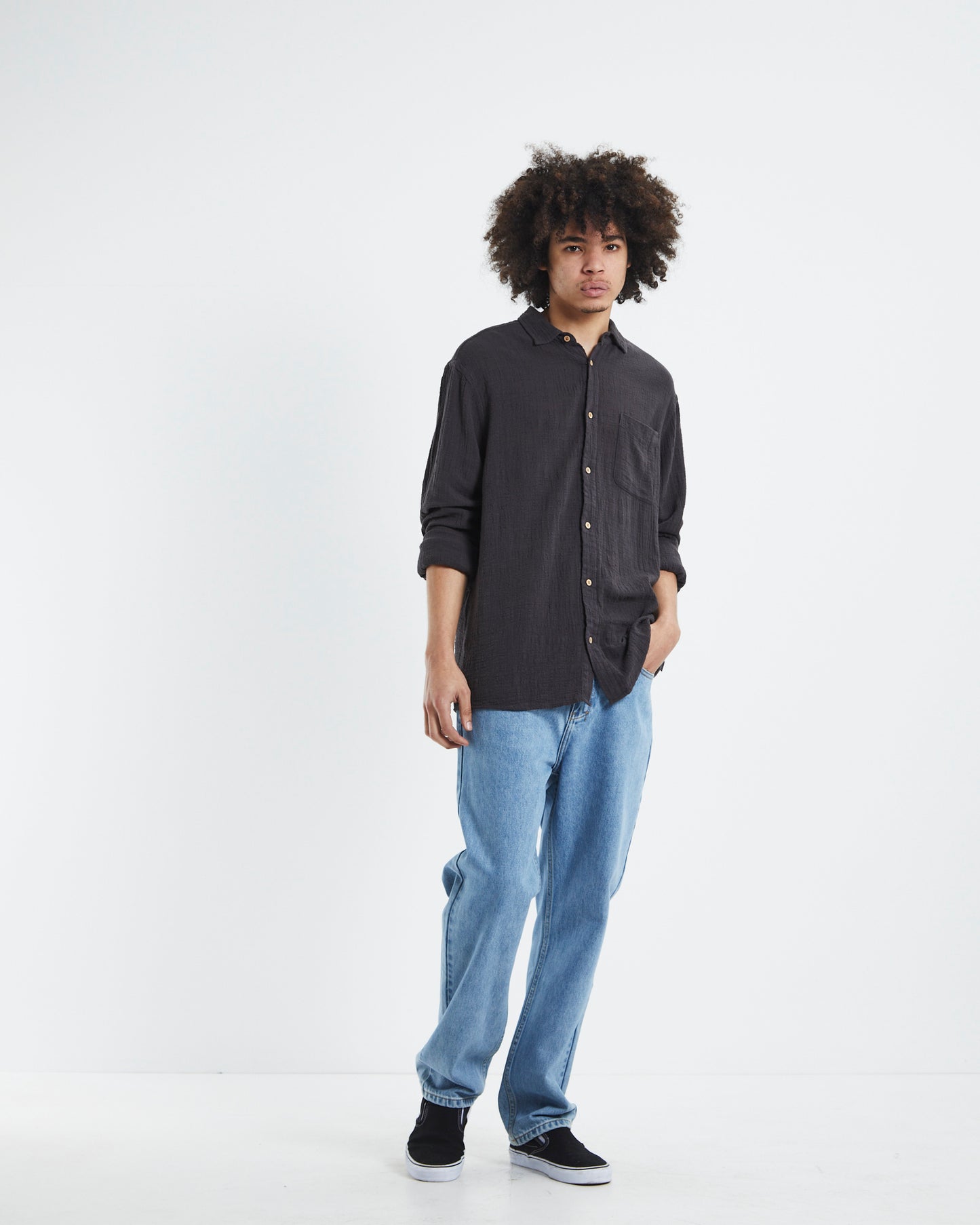 Louie Long Sleeve Shirt Black