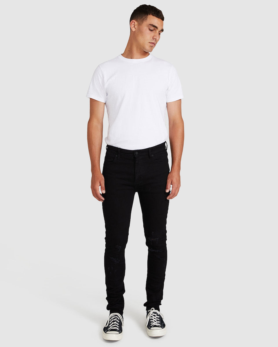 Van Winkle Jeans Rebel Trashed Black