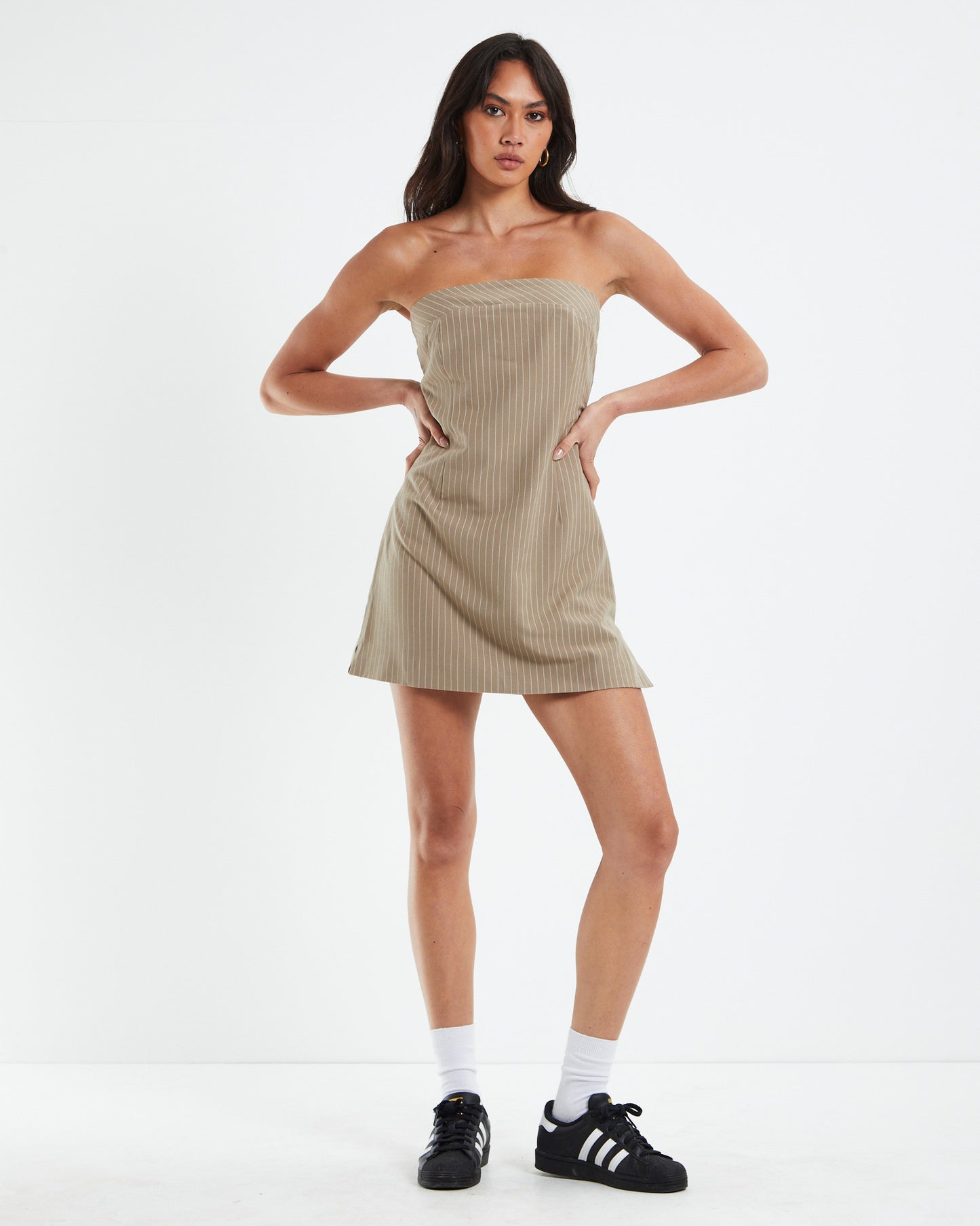Zadie Split Side Strapless Dress