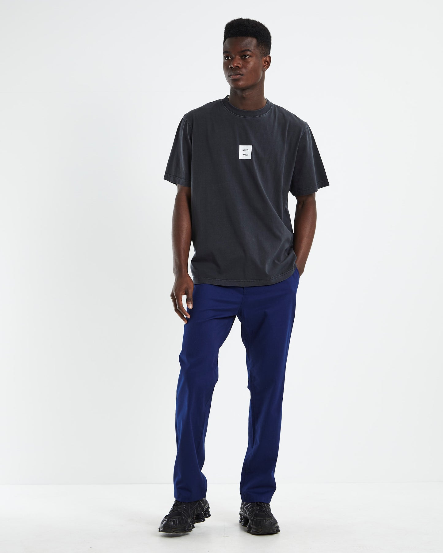 Samo Repair Logo Short Sleeve T-Shirt Black