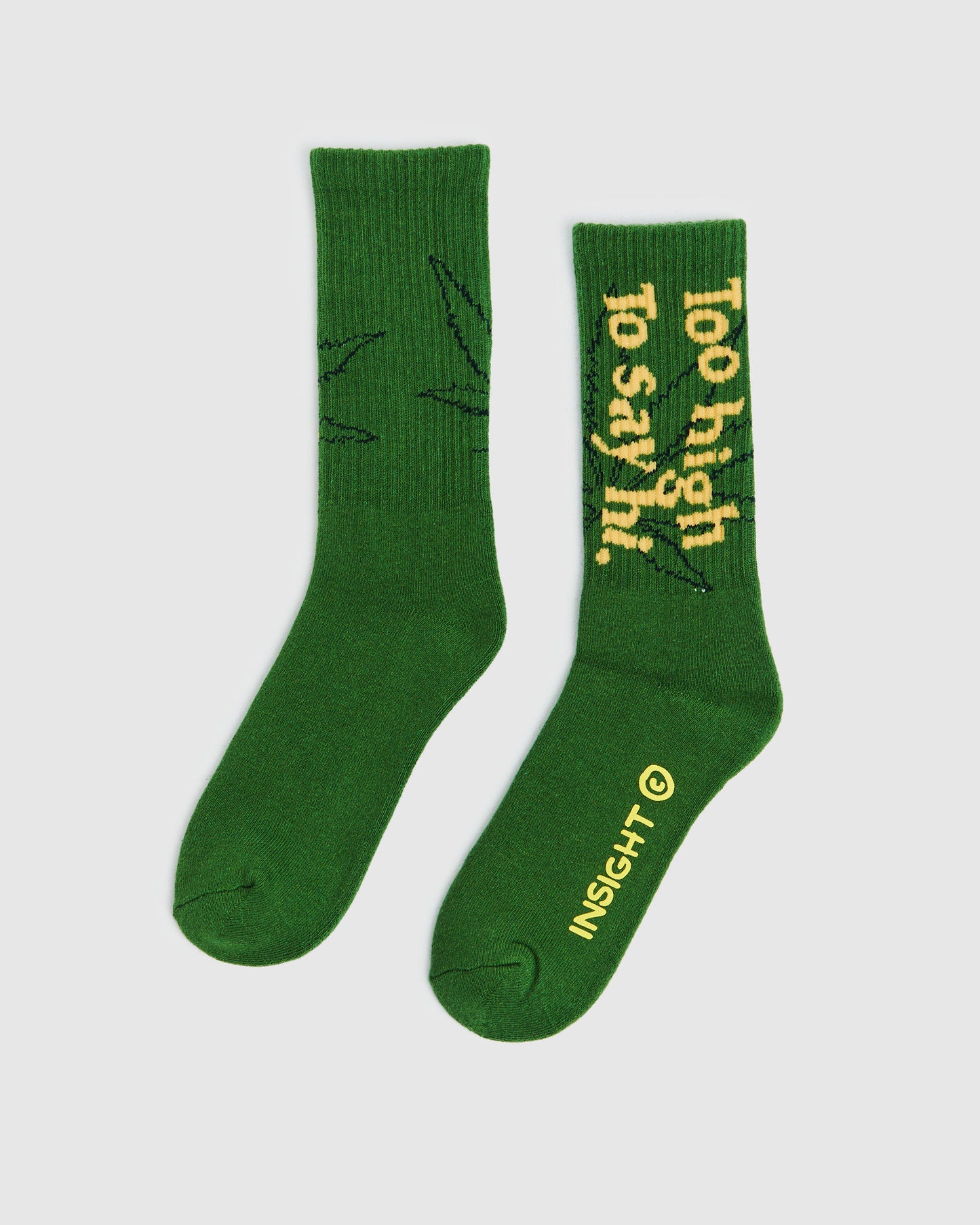 Too High Socks 2 Pack Green/White