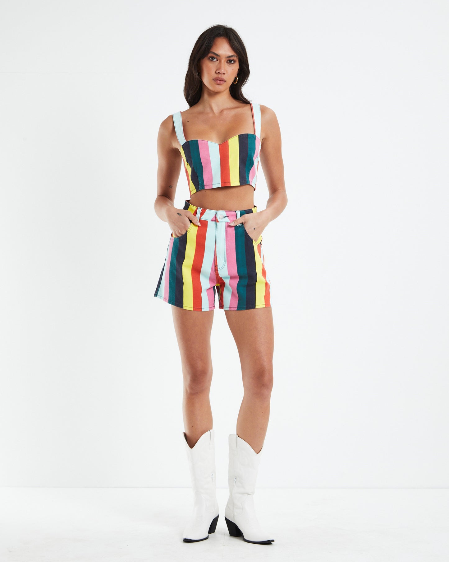 Stella Bustier Top Covergirl Summer Strip Multi