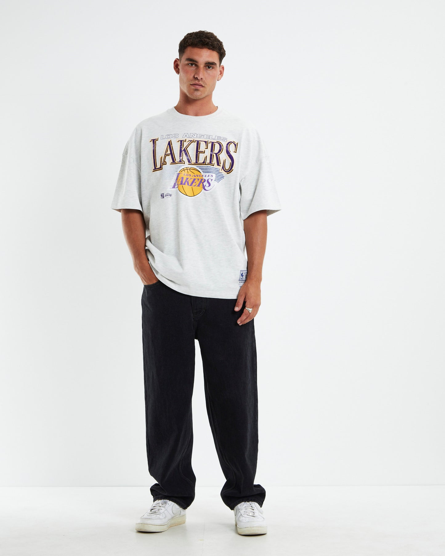 Underscored OS T-Shirt Los Angeles Lakers White Marle