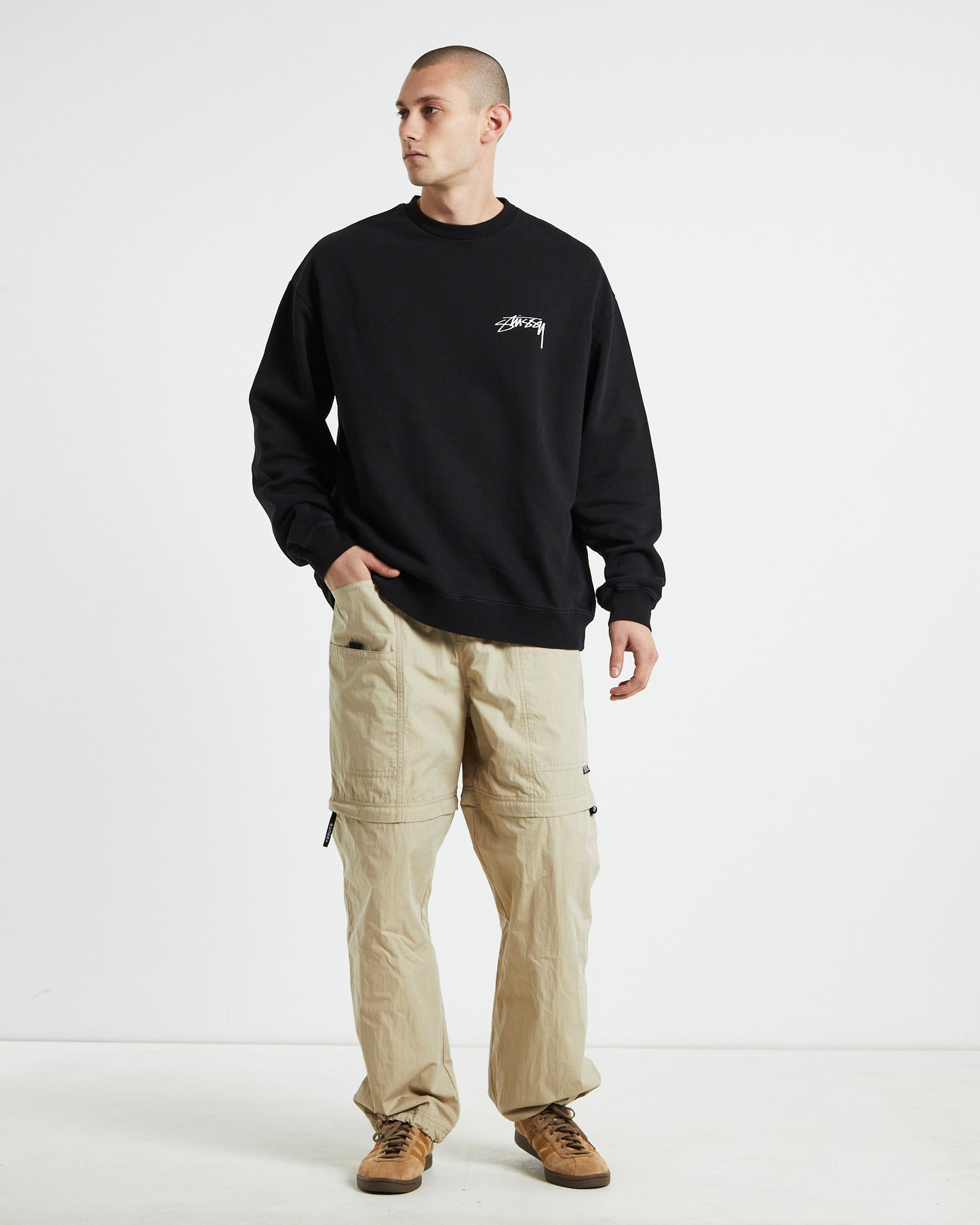 Modern Age 50-50 Crew Neck Jumper Black
