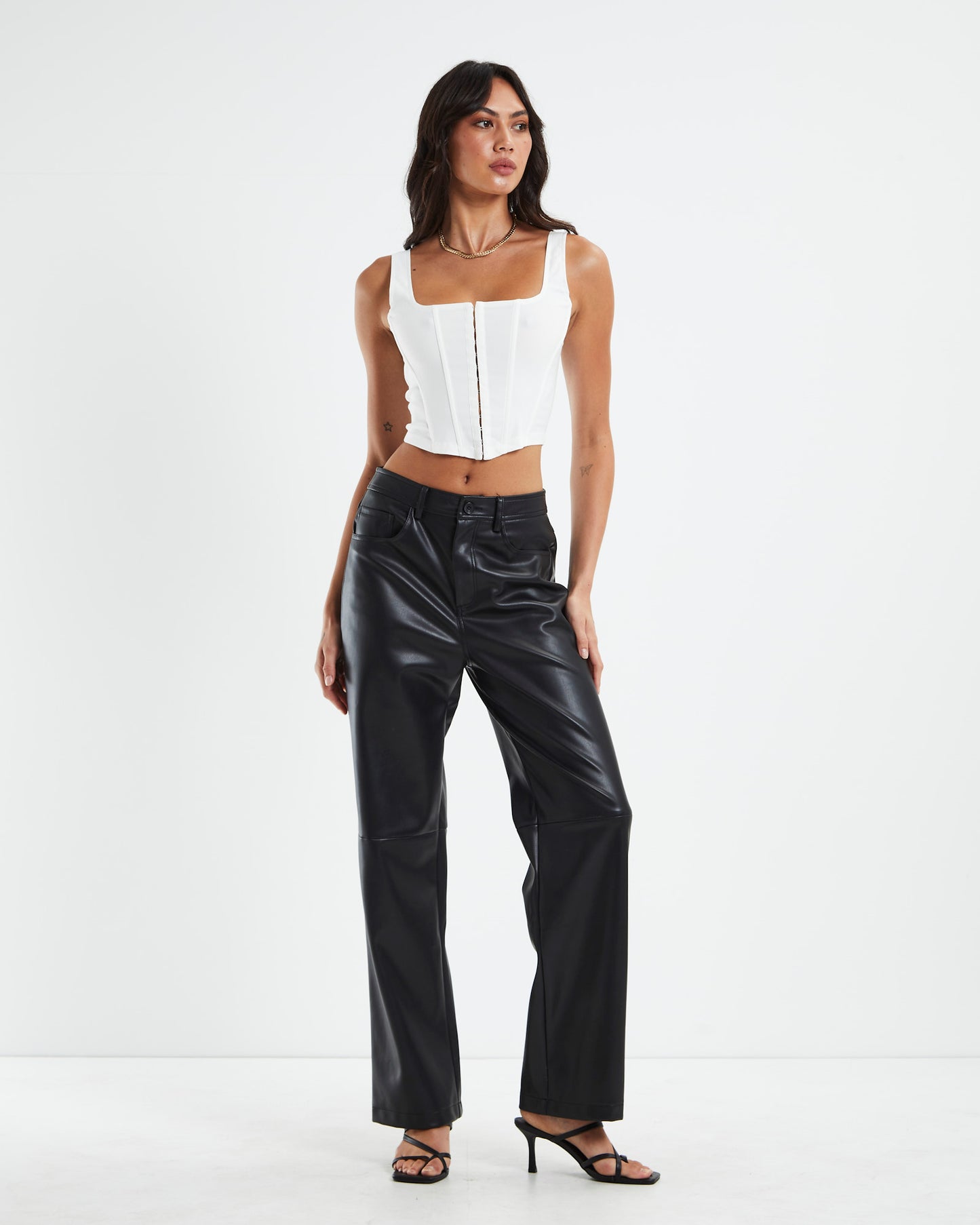Kiki Stretch Sat Corset Top