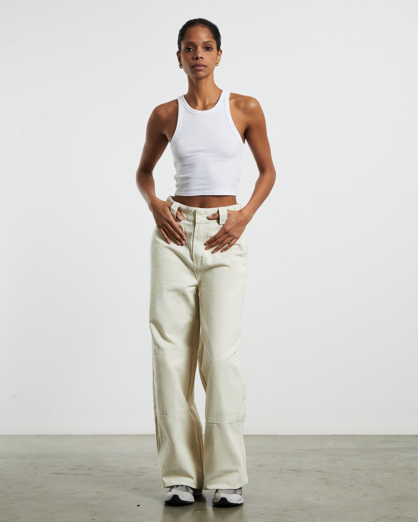 Jasper Wide Leg Pants Bone White