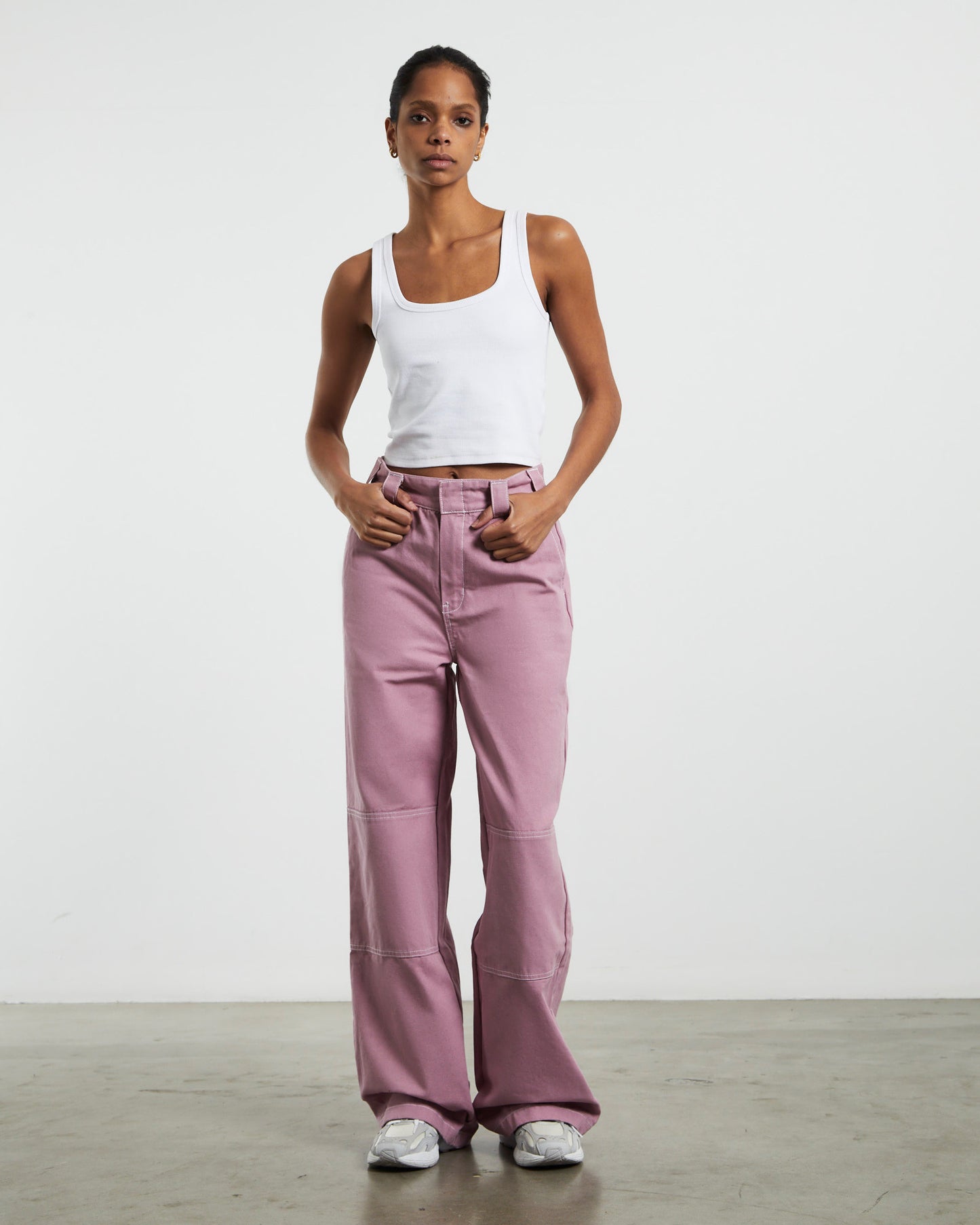 Jasper Wide Leg Pants Mauve Pink