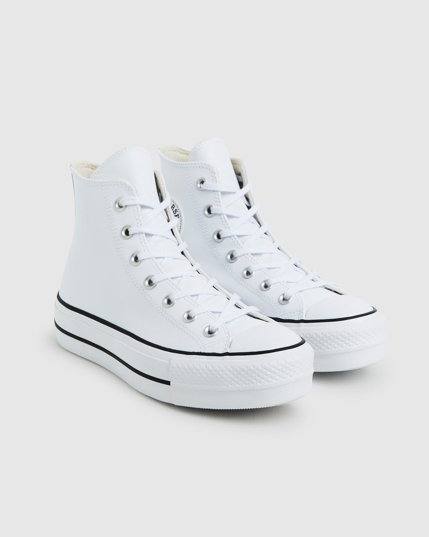 Chuck Taylor All Star Leather Platform Hi Top Sneakers White