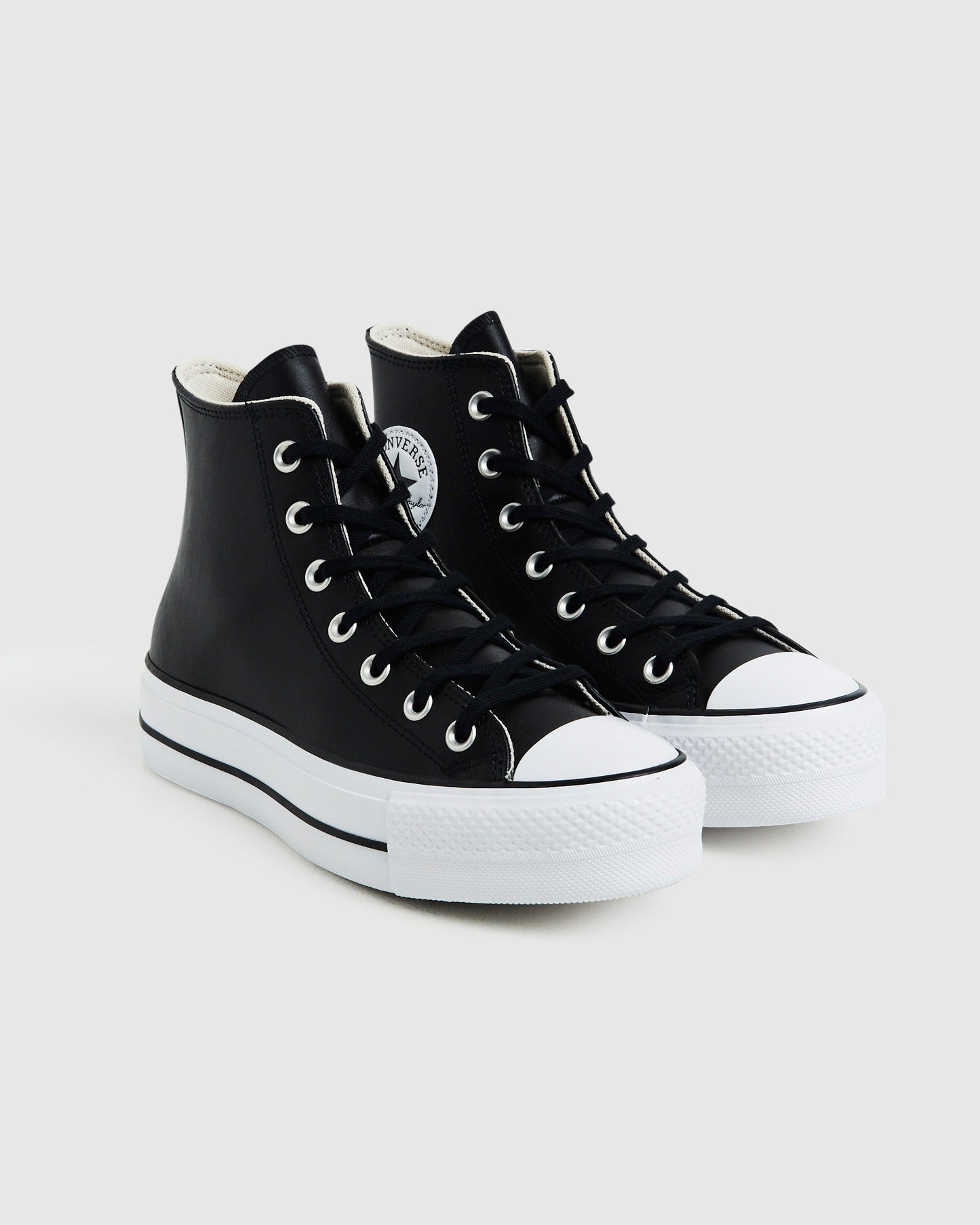 Chuck Taylor All Star Leather Platform Hi Top Sneakers Black