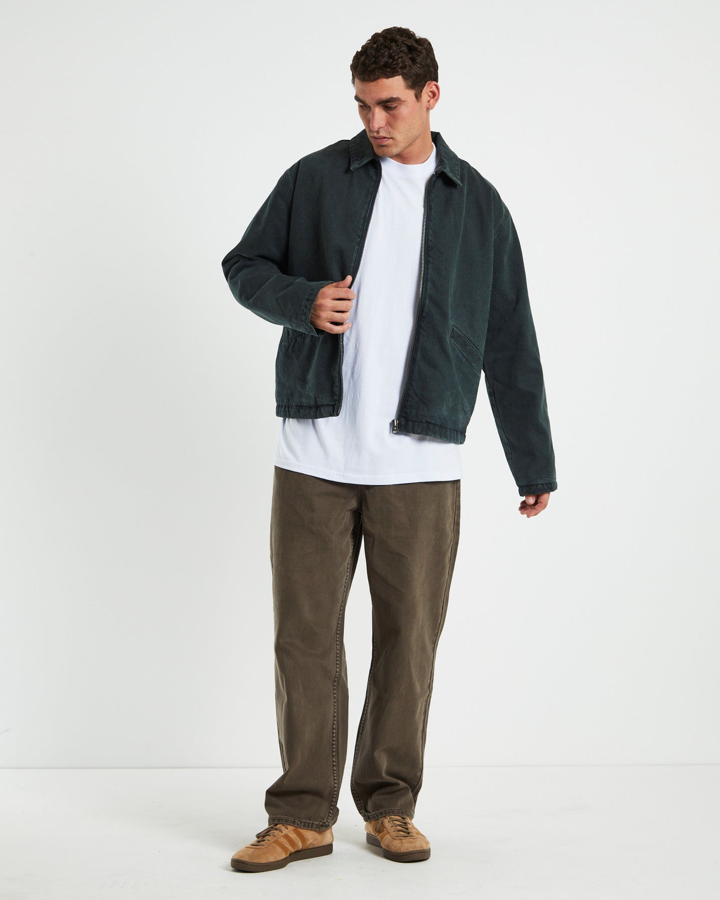 Samo Trucker Jacket Dark Forest Green