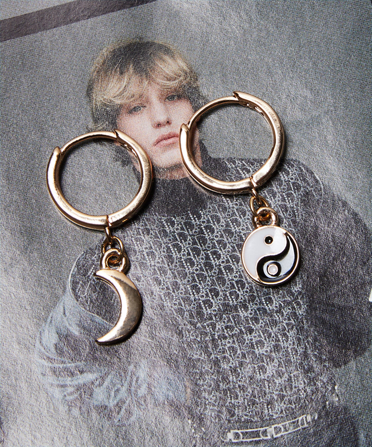 Artie Coloured Charm Earrgs GOLD
