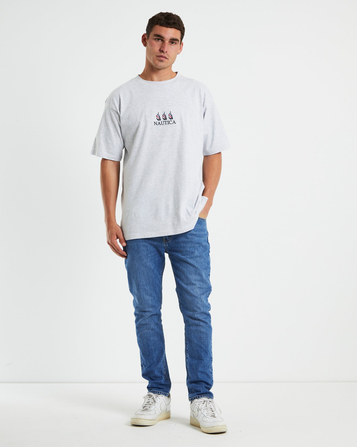 Lando Short Sleeve T-Shirt in Ice Marle Grey