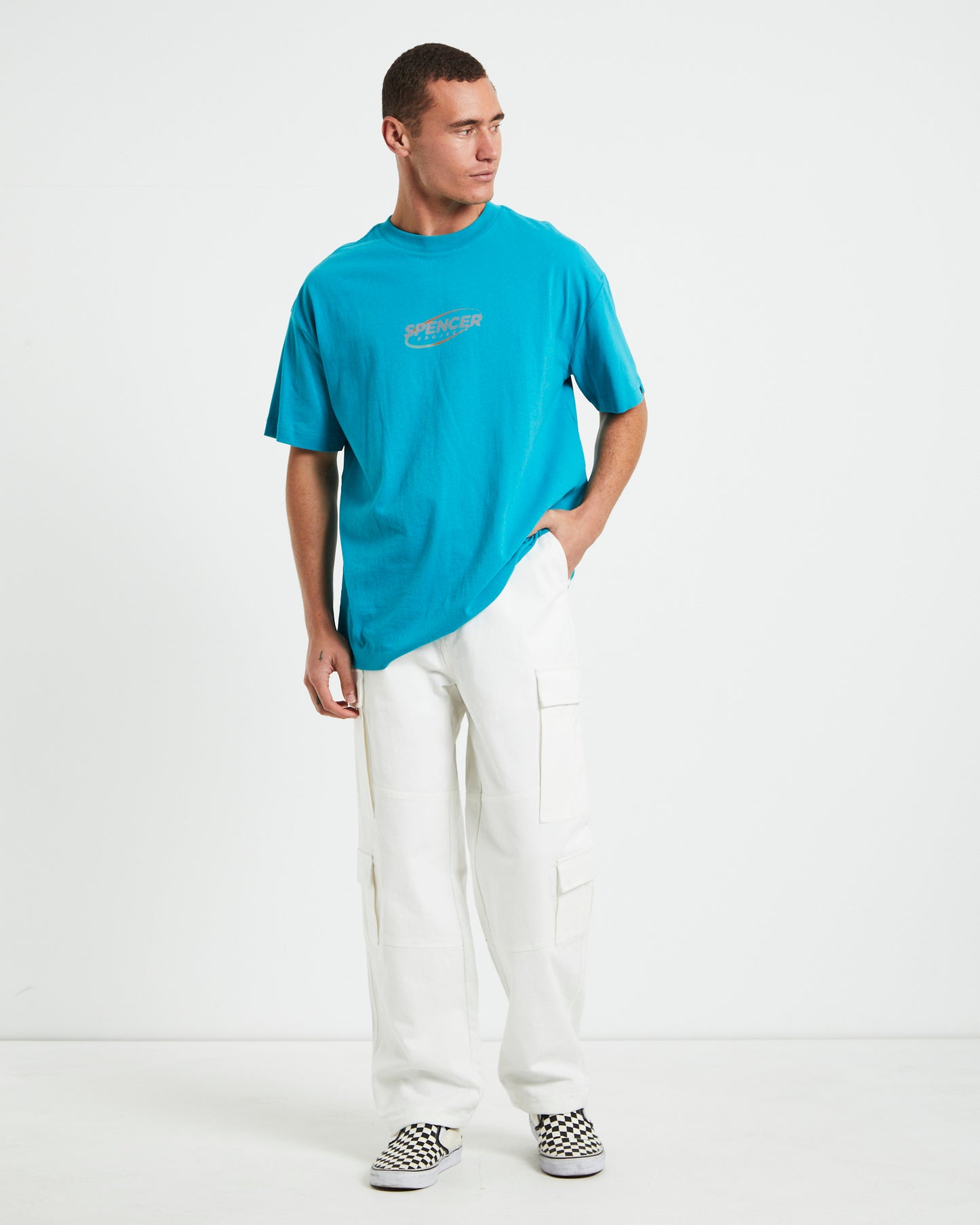 Nitro Short Sleeve T-Shirt in 90s Aqua Blue