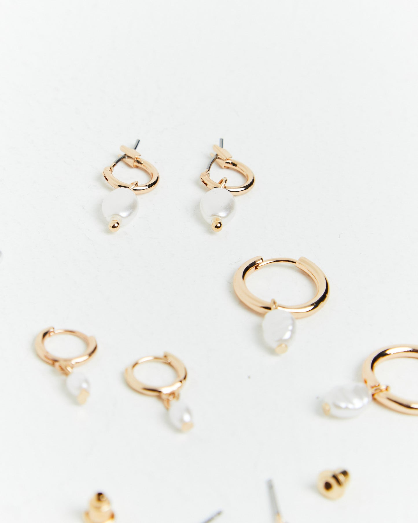 Frankie Pearl Earrings Pack Gold