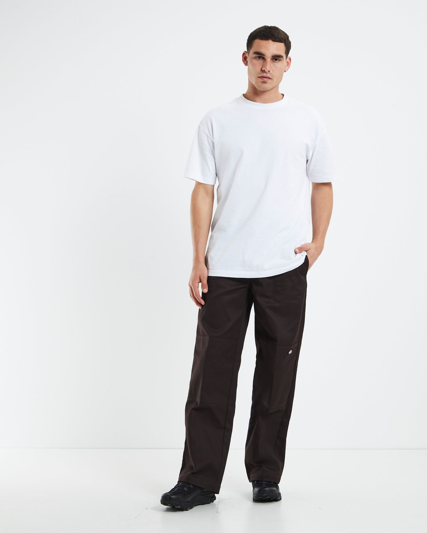 85-283 Loose Fit Pants Dark Brown