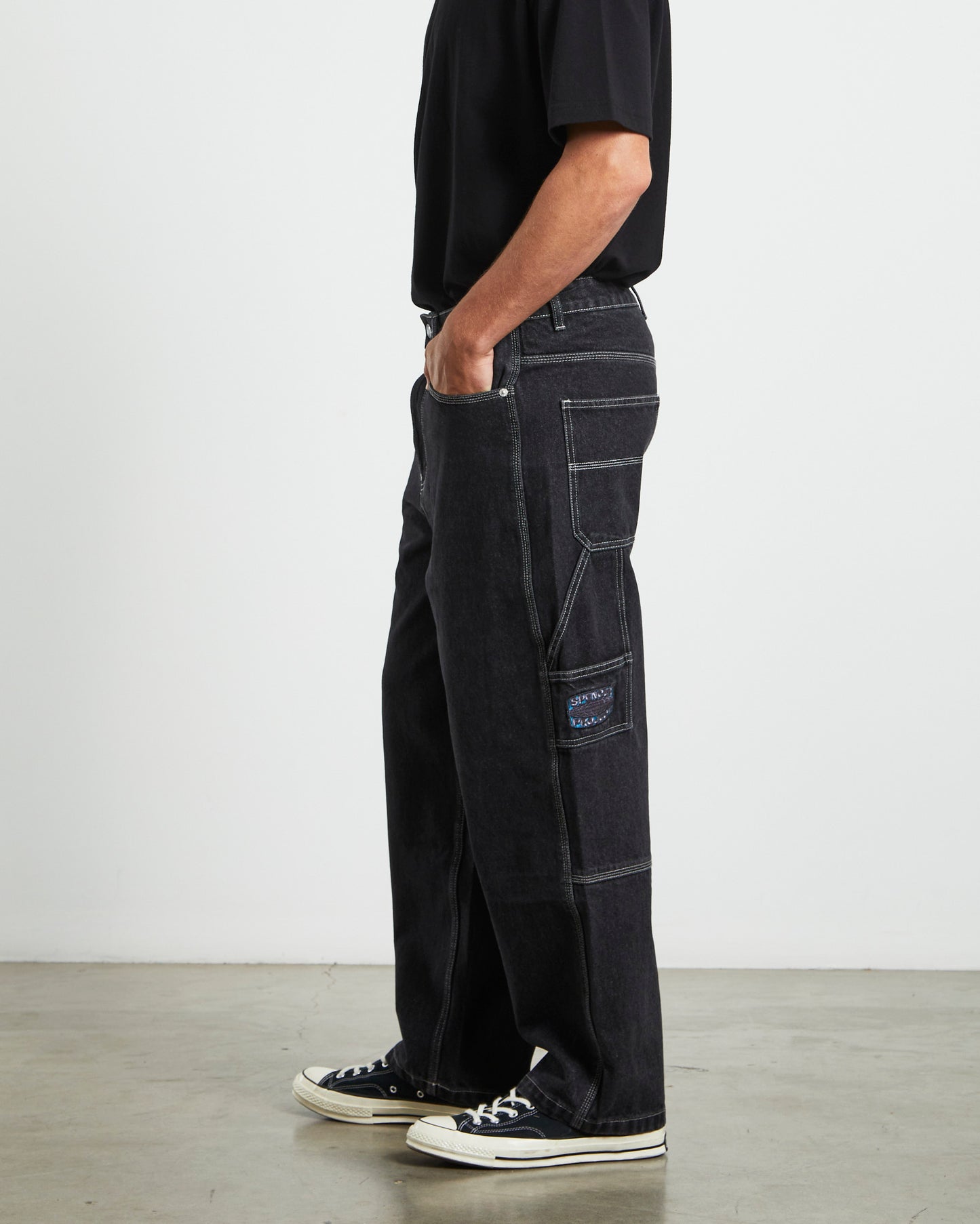 Sretford Y2K Cargo Jeans in Black