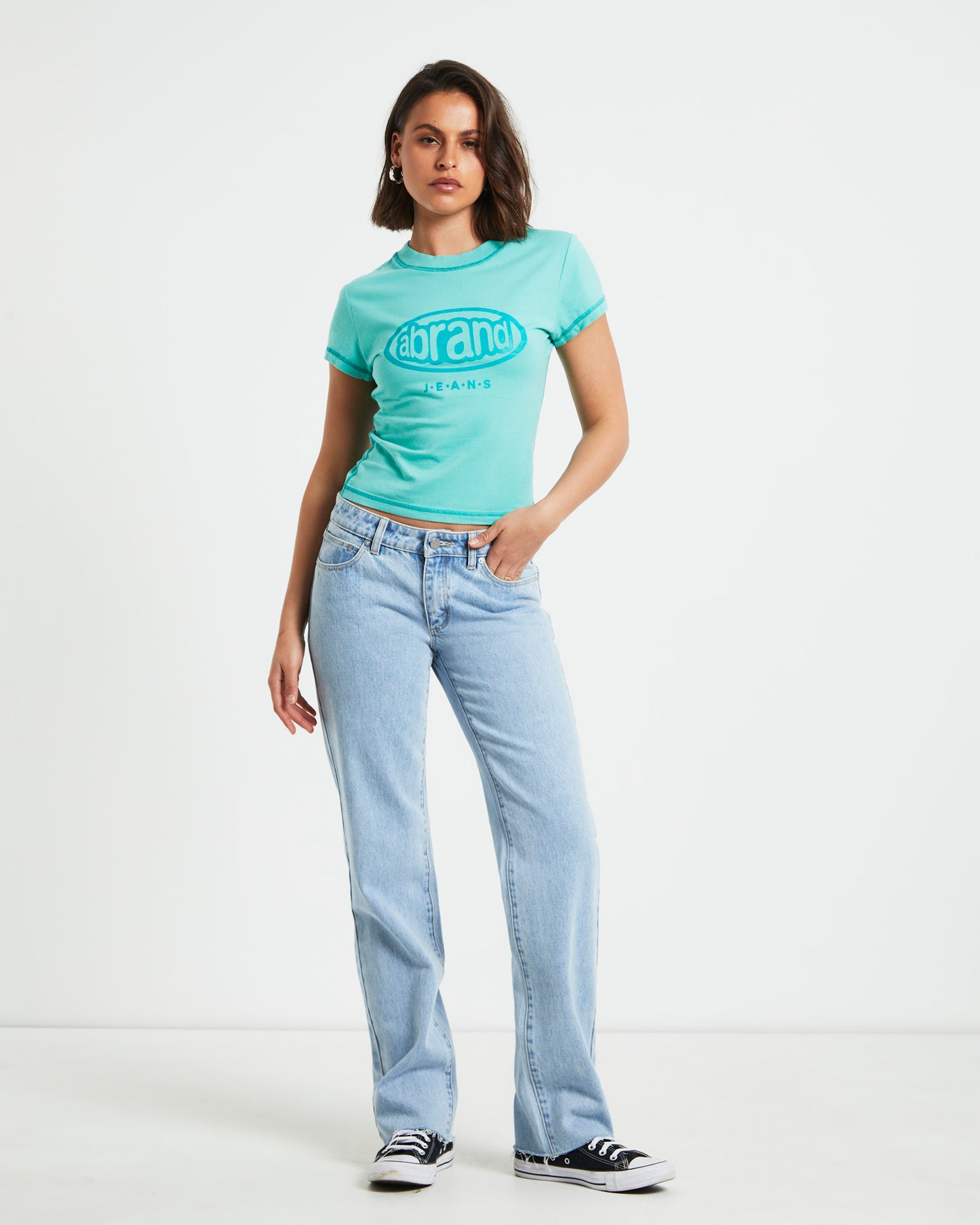 A Baby Tee Fisheye in Jade Green