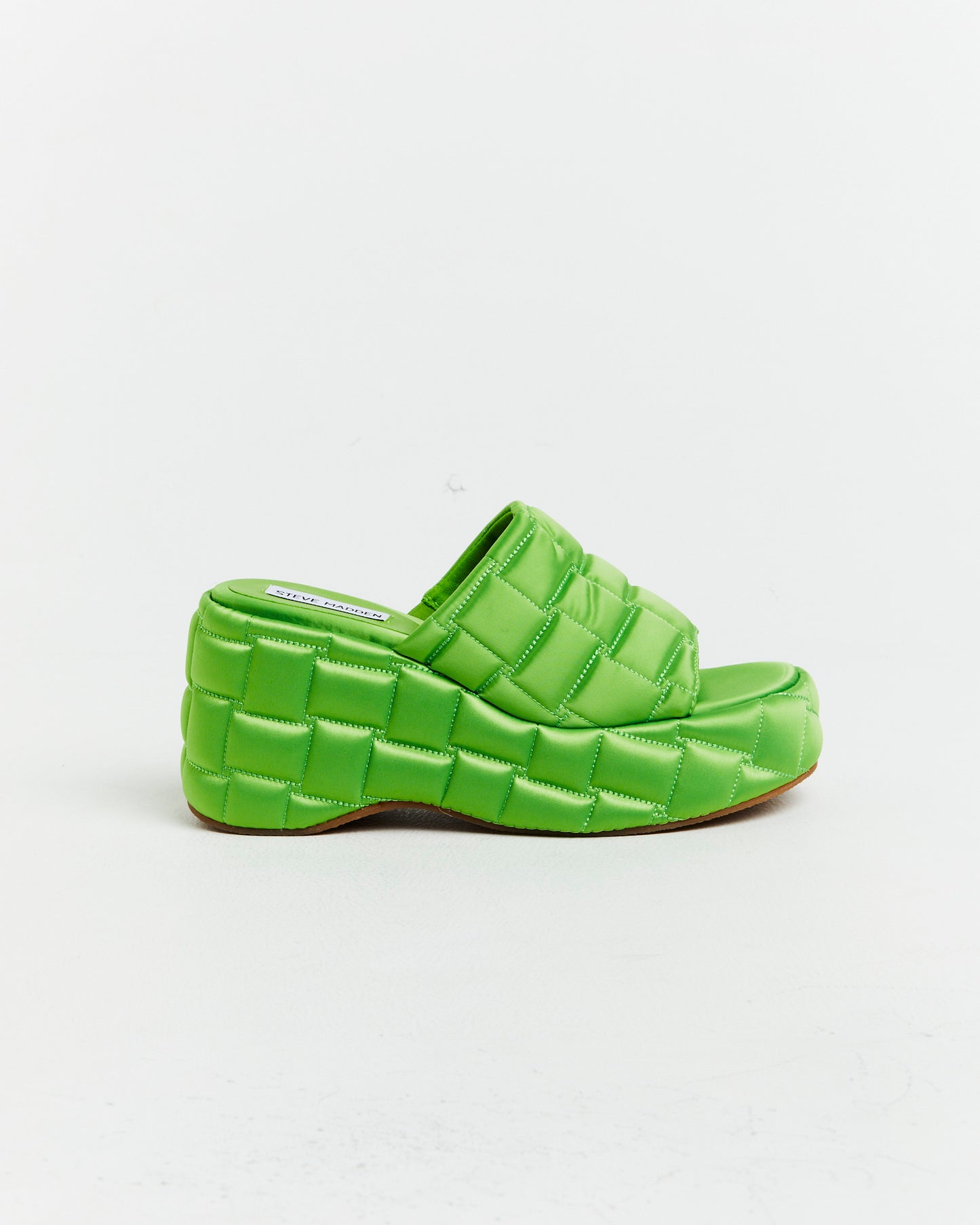 LA VOOM Satin Sandals in Green