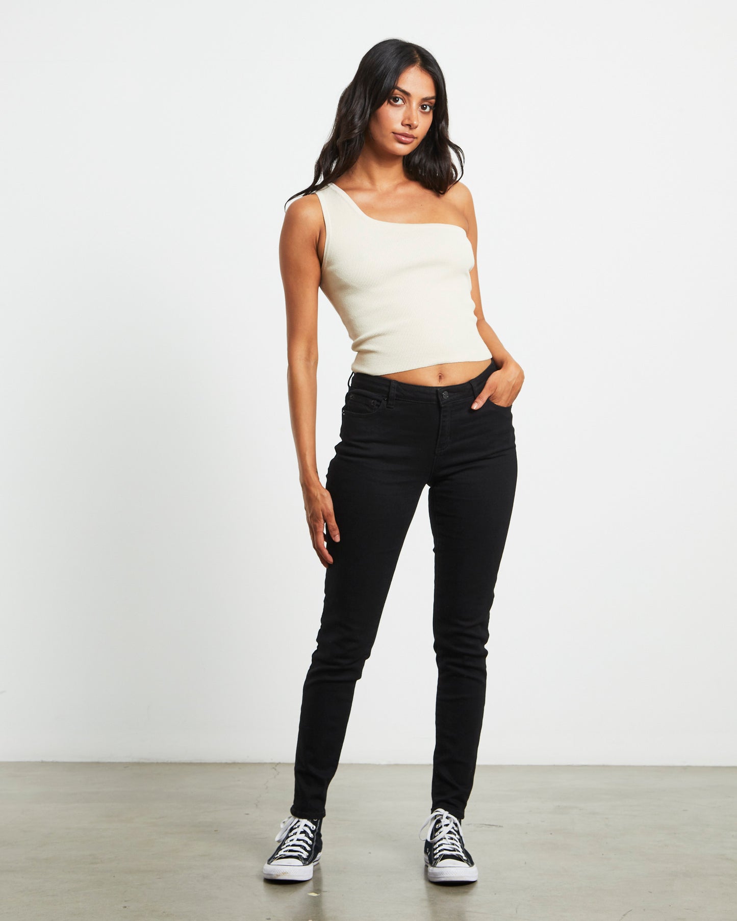 Y2K Low Licks Skinny Denim Jeans in Prize Black
