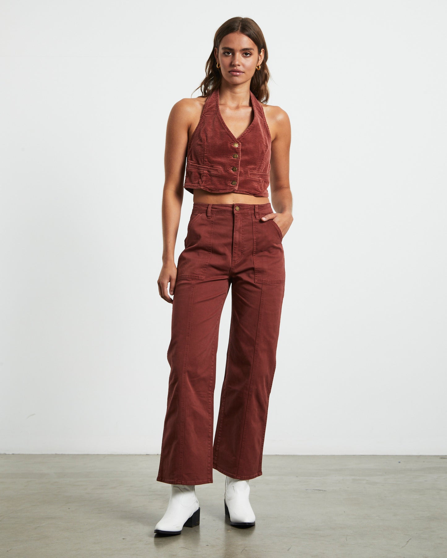 Heidi Trade Pants in Brick Rust