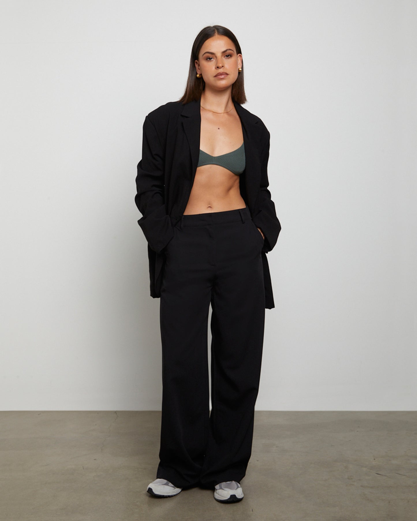 Luxe Knitted Bralette Green