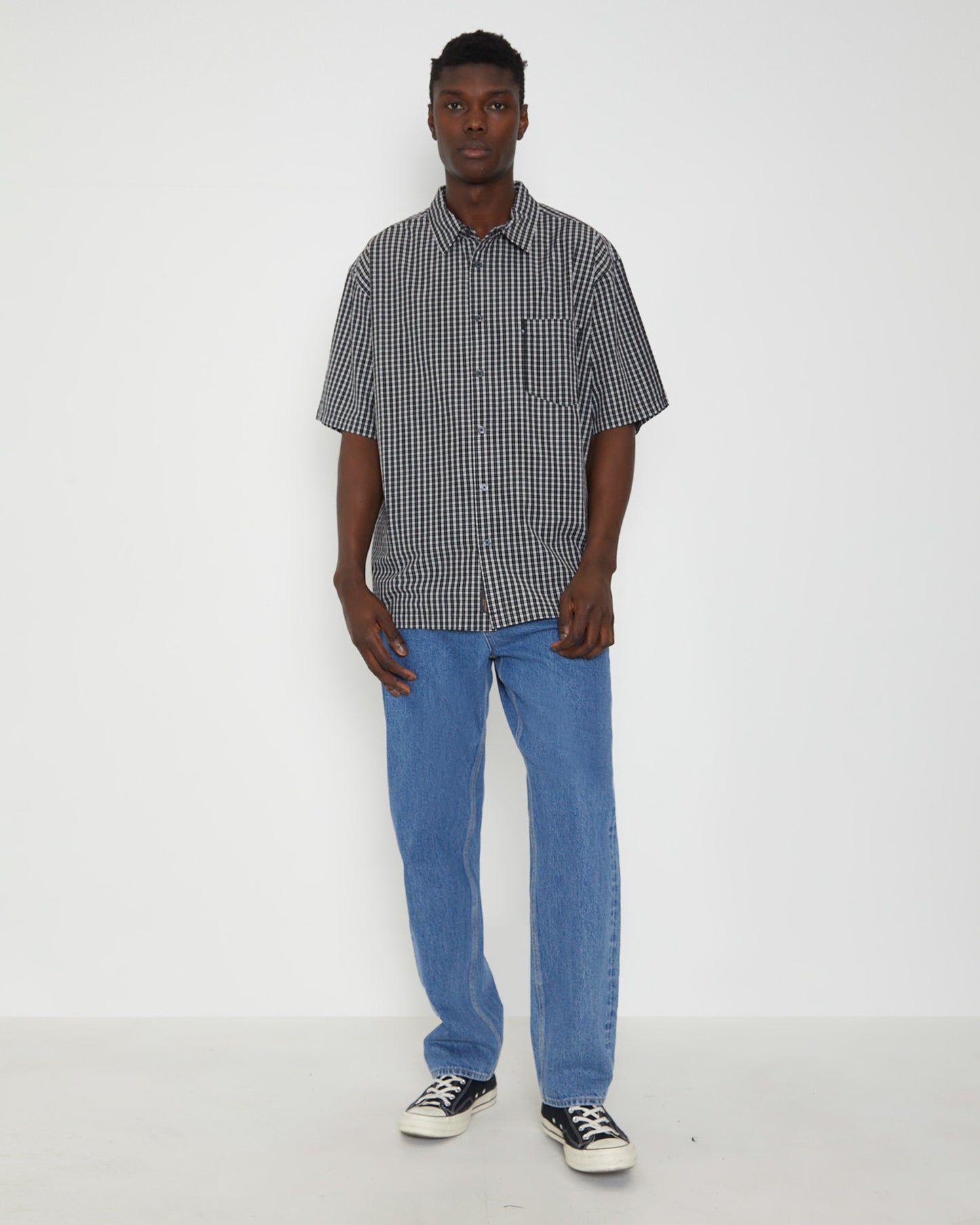 Skate Short Sleeve Shirt in Black