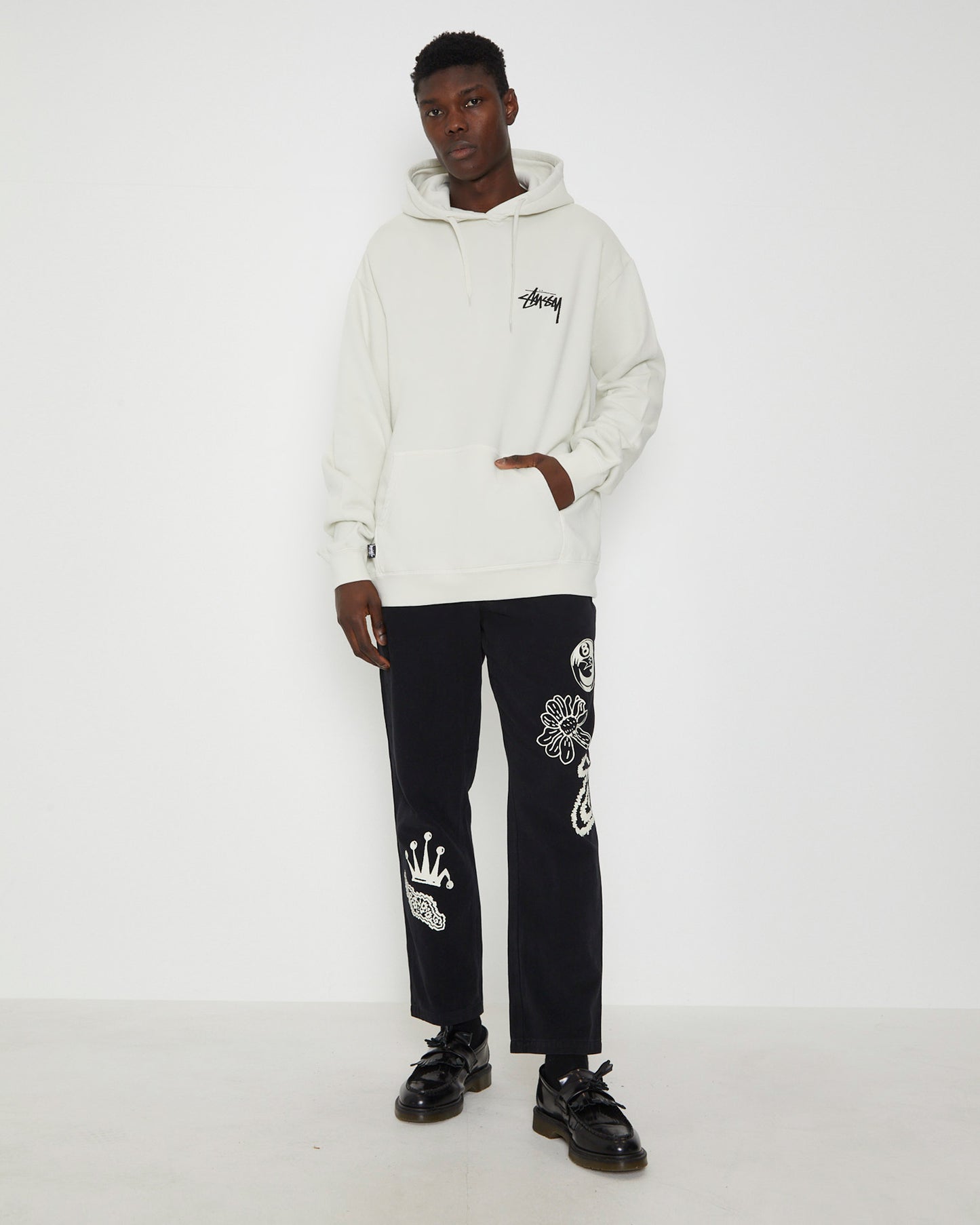 Pair Of Dice Hoodie in Washed White