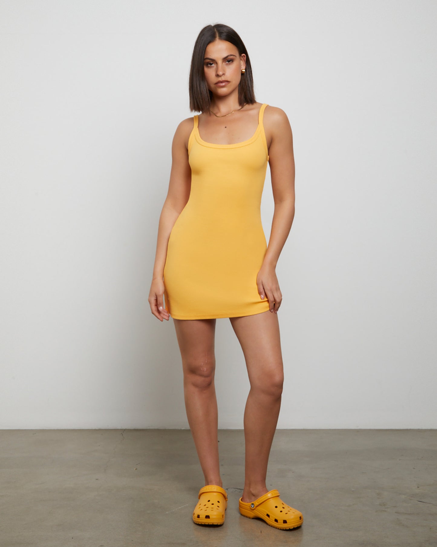 Easy A-Line Mini Dress in Orange