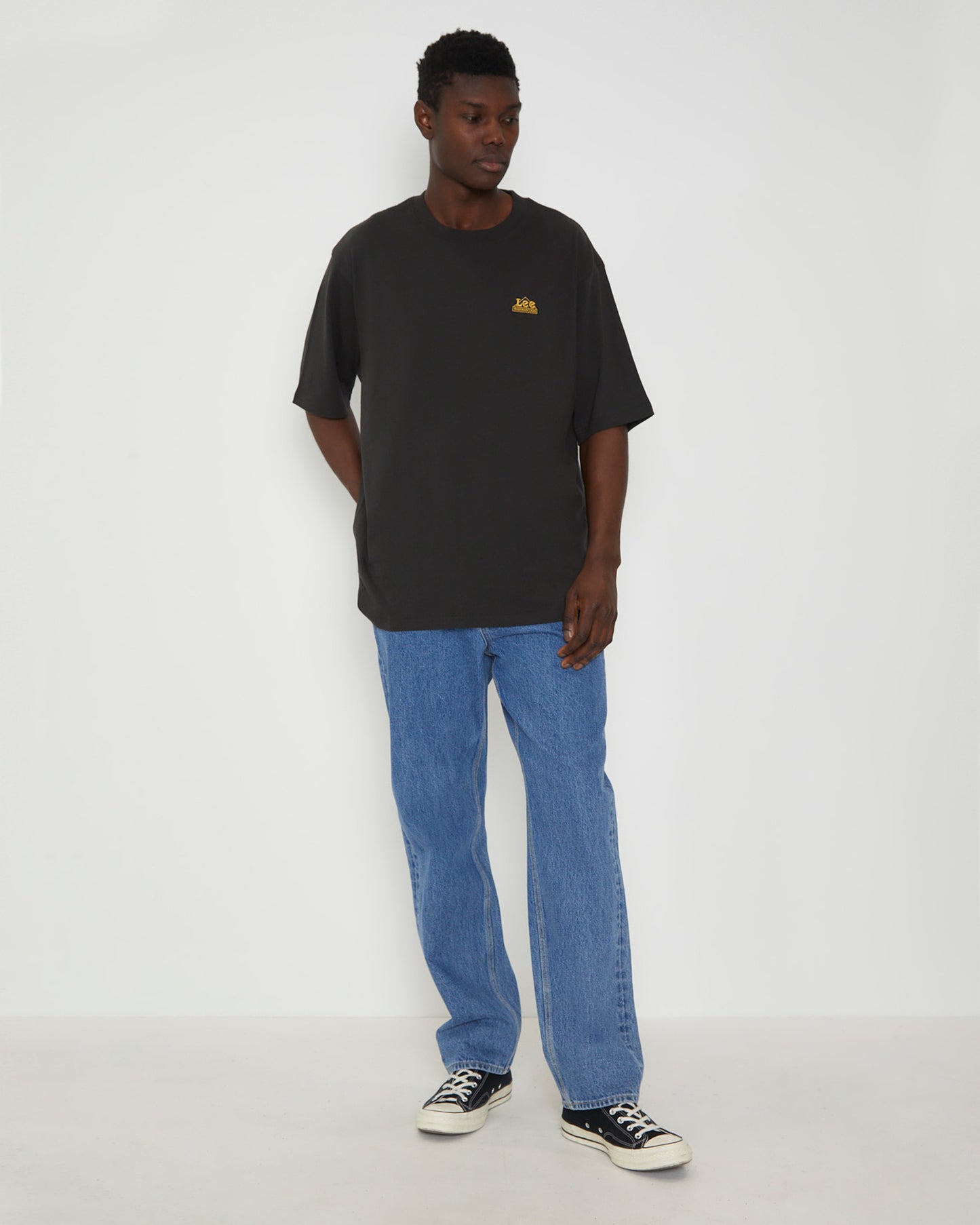 Kansas Baggy Short Sleeve T-Shirt in Worn Black