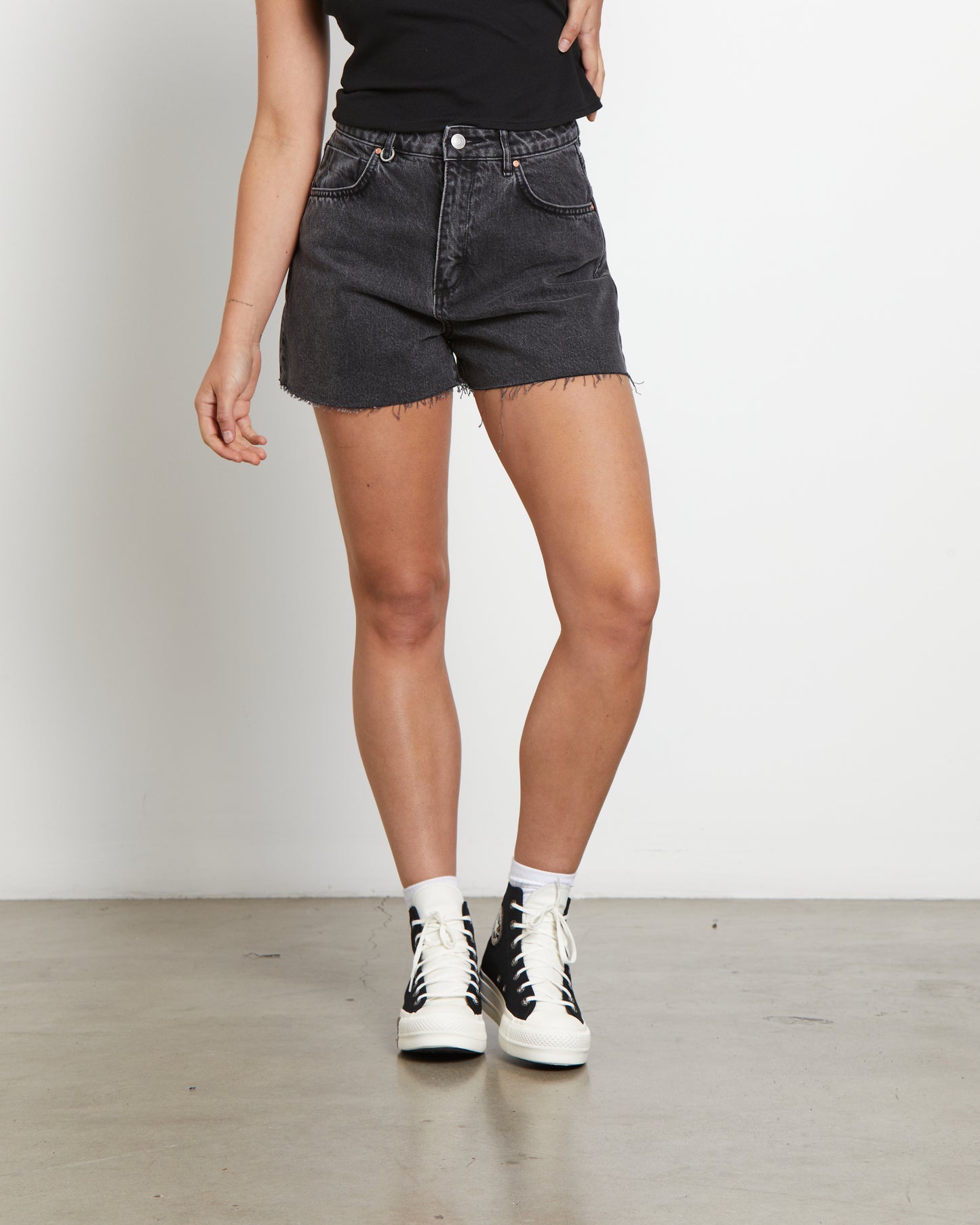 Ryder Denim Shorts in Monteray Black