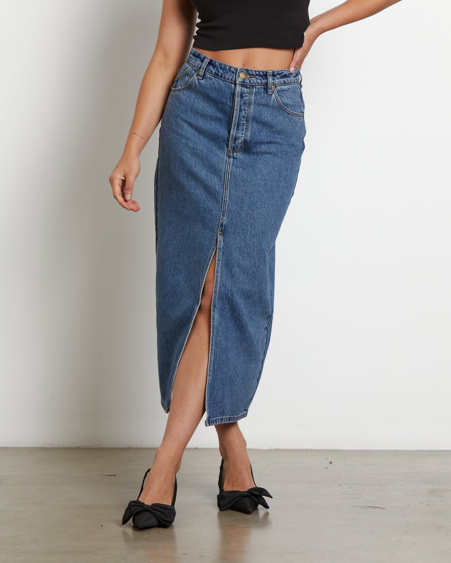 Chicago Midi Denim Skirt