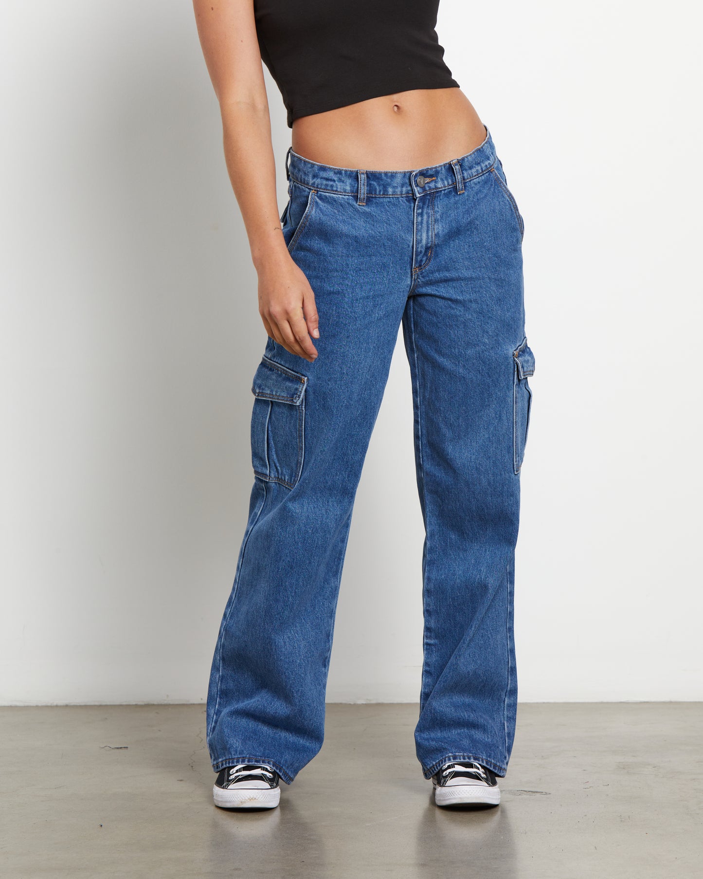 99 Low & Wide Cargo Daria Denim Jeans