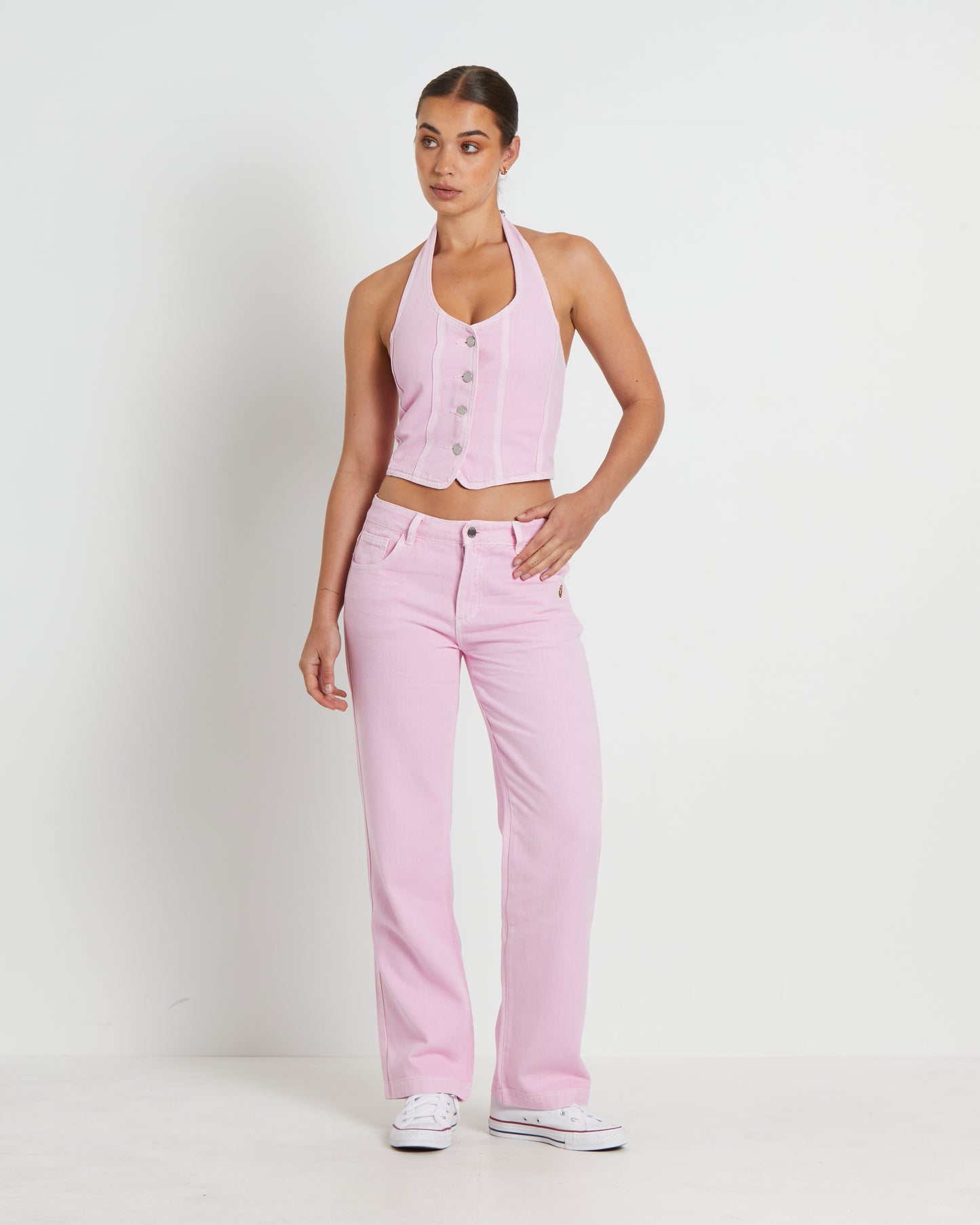 Heavenly People Vest in Baby Pink