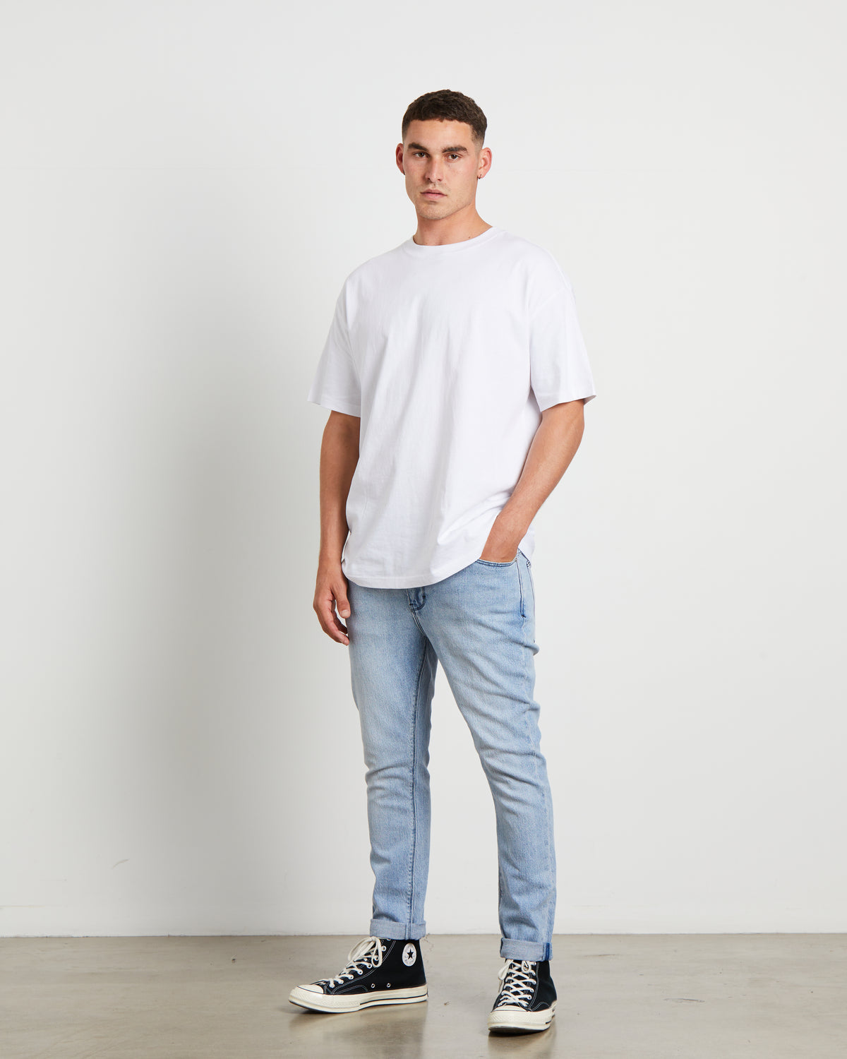 A Dropped Slim Denim Jeans Rossi DENIM