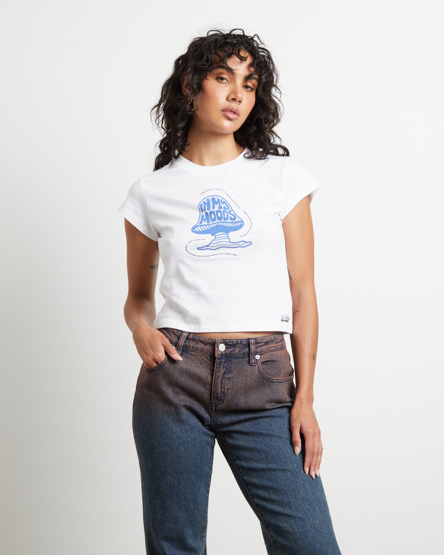 90s Baby Moods Tee in White