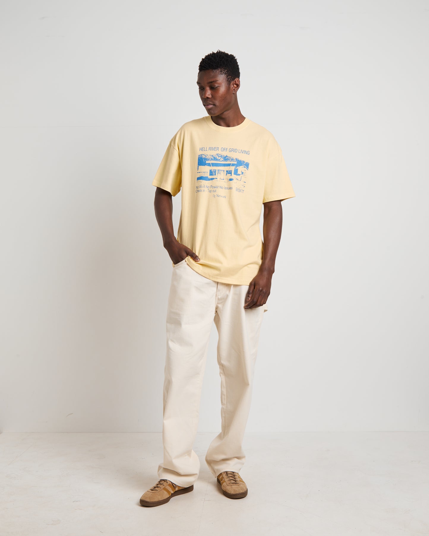 Gone Moody 50-50 AAA Short Sleeve T-Shirt in Solid Butter Yellow