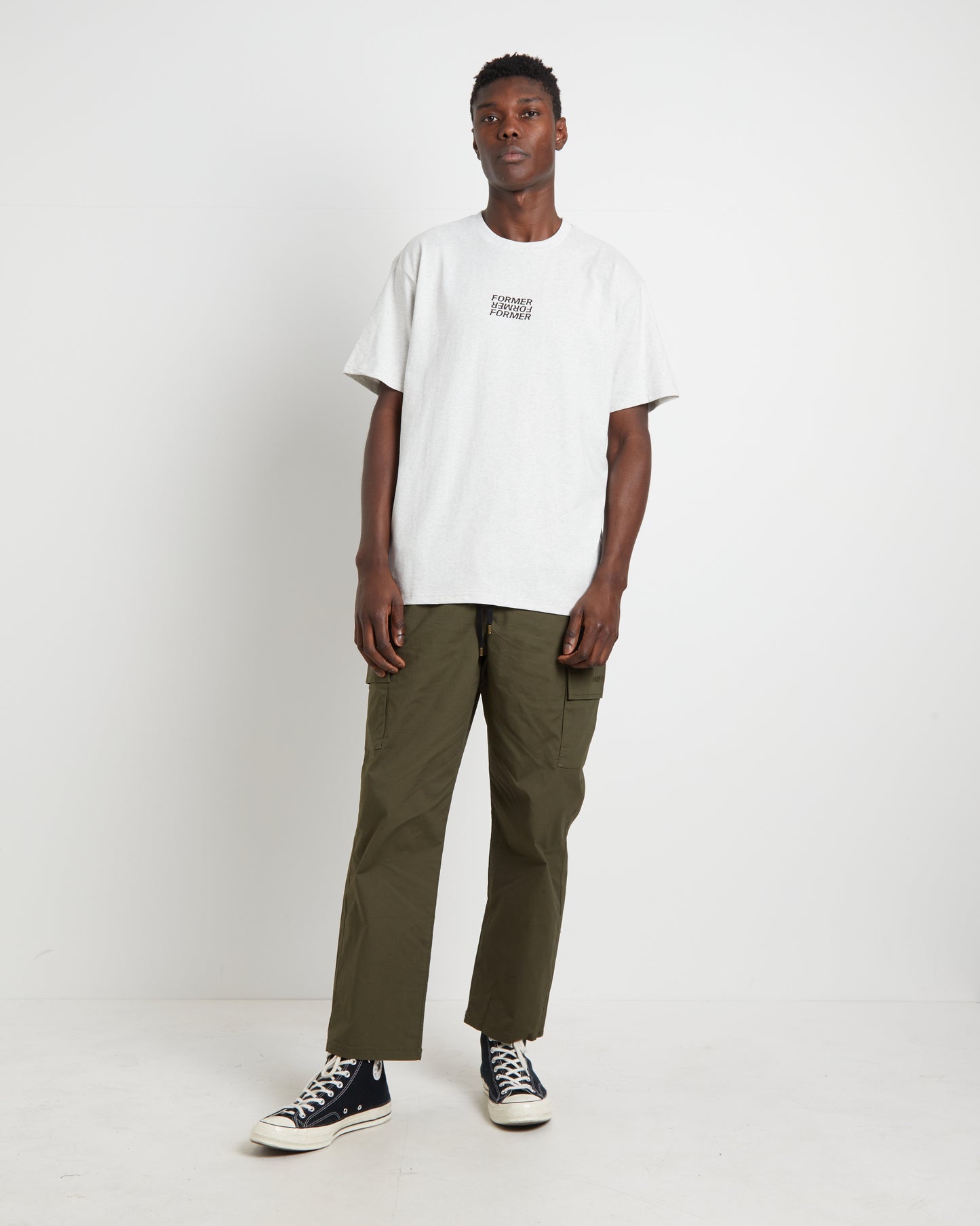 Fractional Short Sleeve T-Shirt in Grey Marle