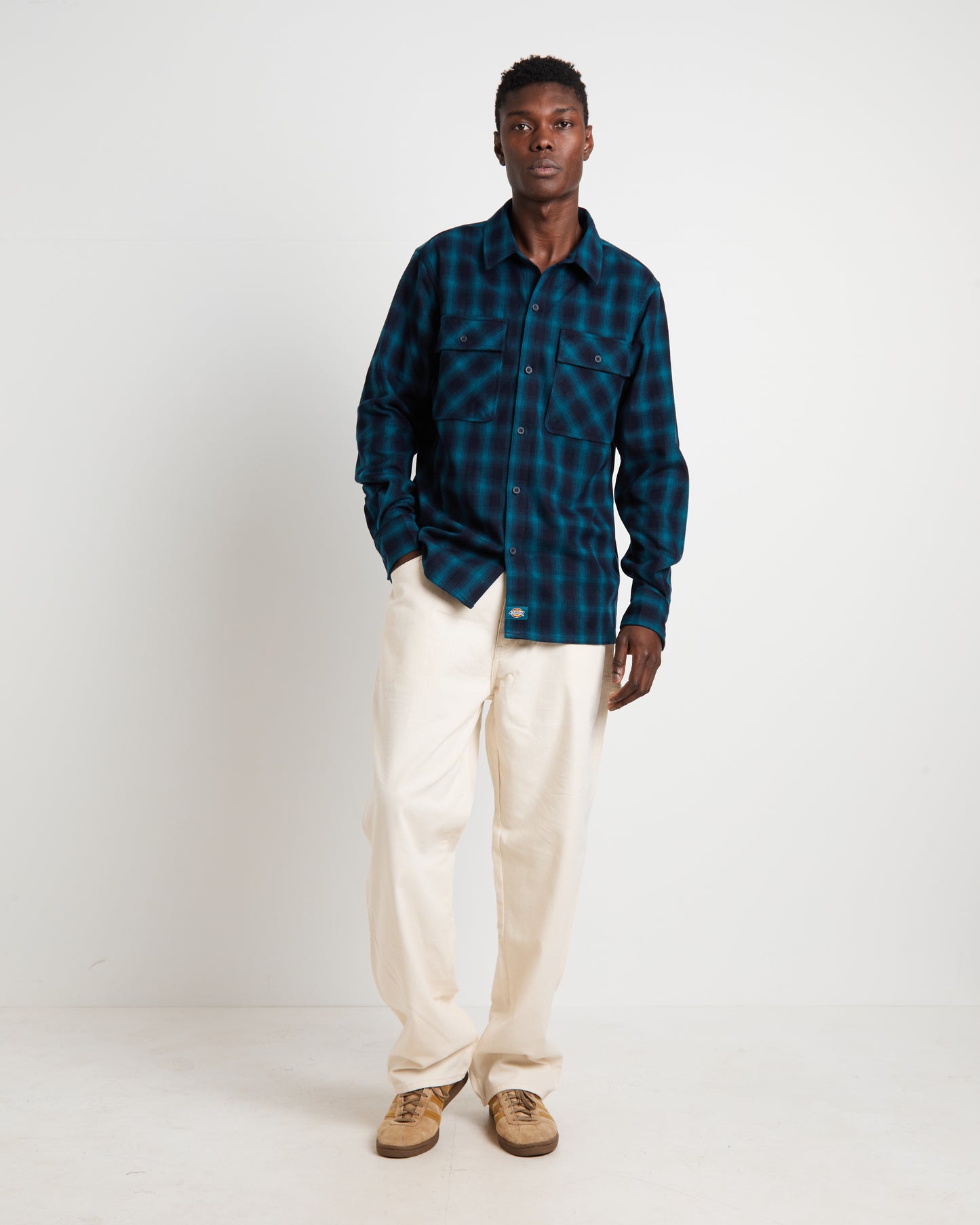 Houston Plaid Long Sleeve Shirt in Dark Lincoln Green