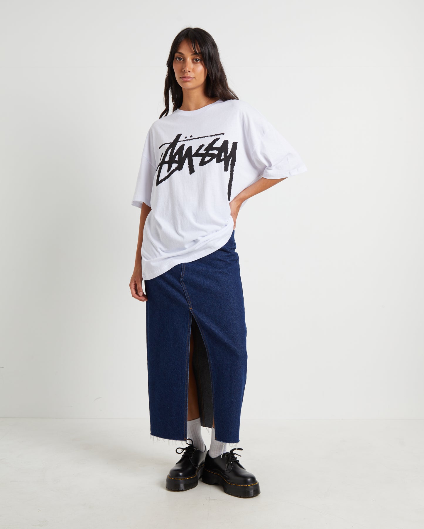Bigger Stock Relaxed T-Shirt in White