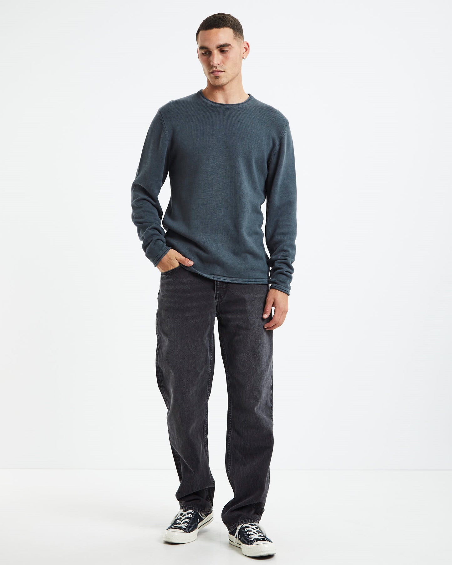 Strummer Lightweight Knit Dark Pine Green