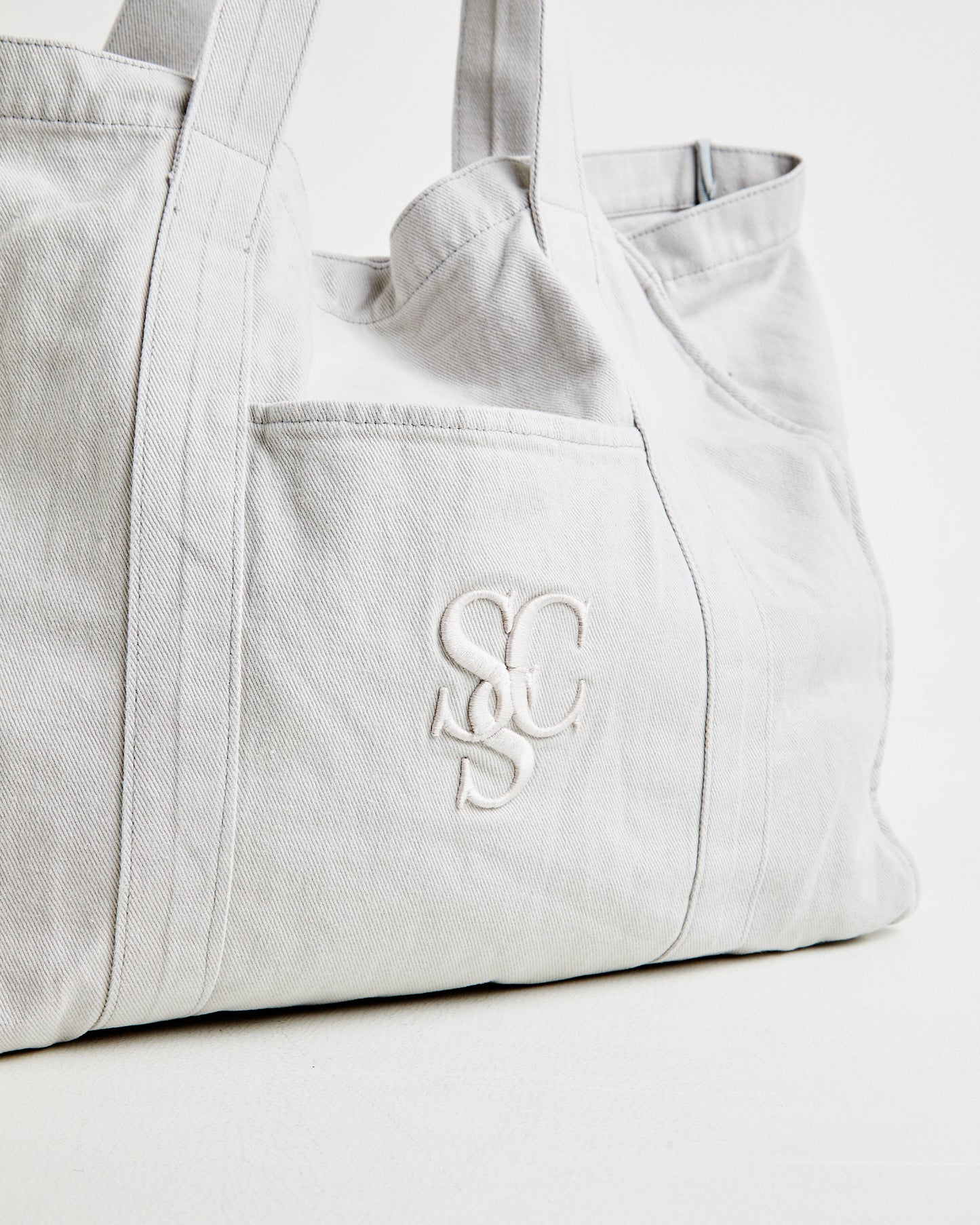 Stonewashed Tote Bag in Grey
