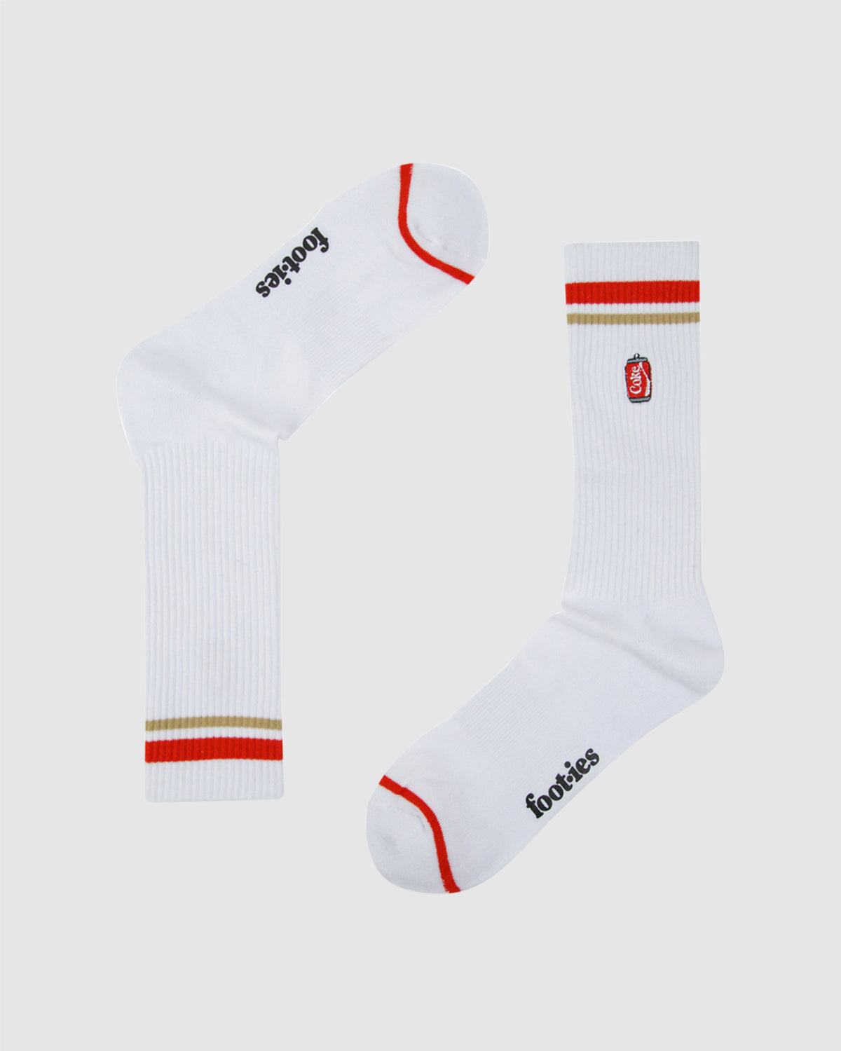 Coke Can Sneaker Socks 2 Pack WHITE/BLACK