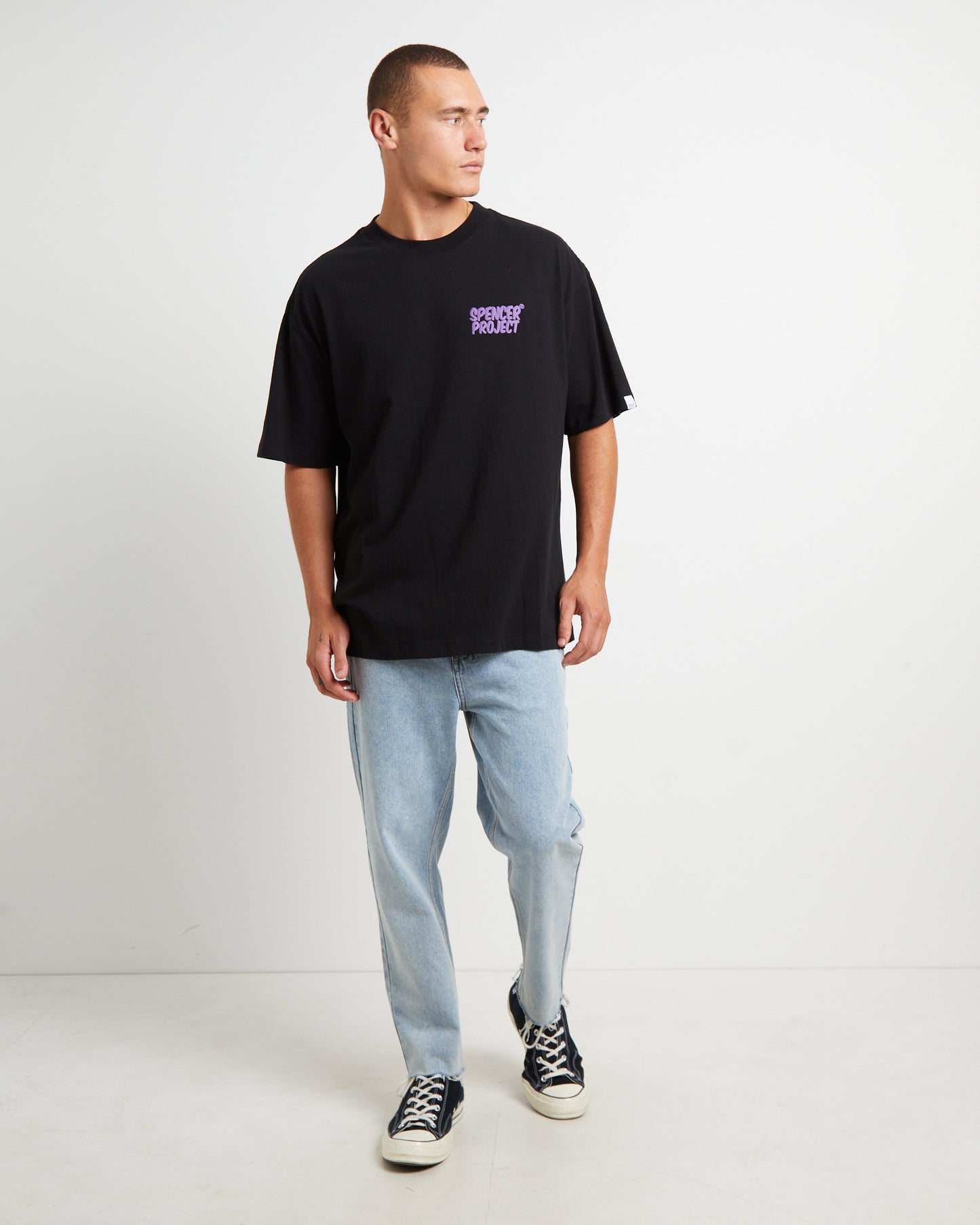 Puffy Short Sleeve T-Shirt in Black