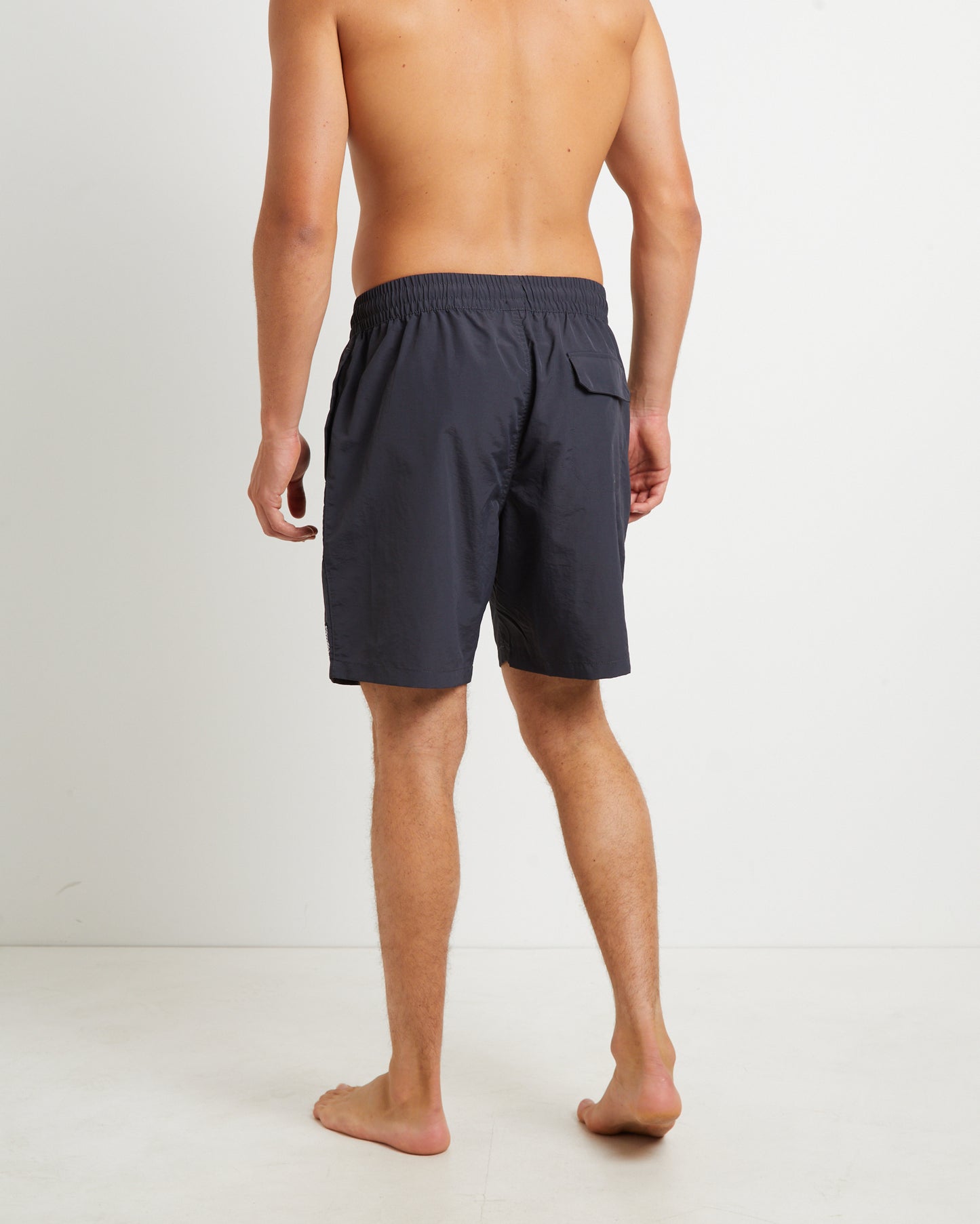 Surf Related Hemp Fixed Waist Swim Shorts in Black