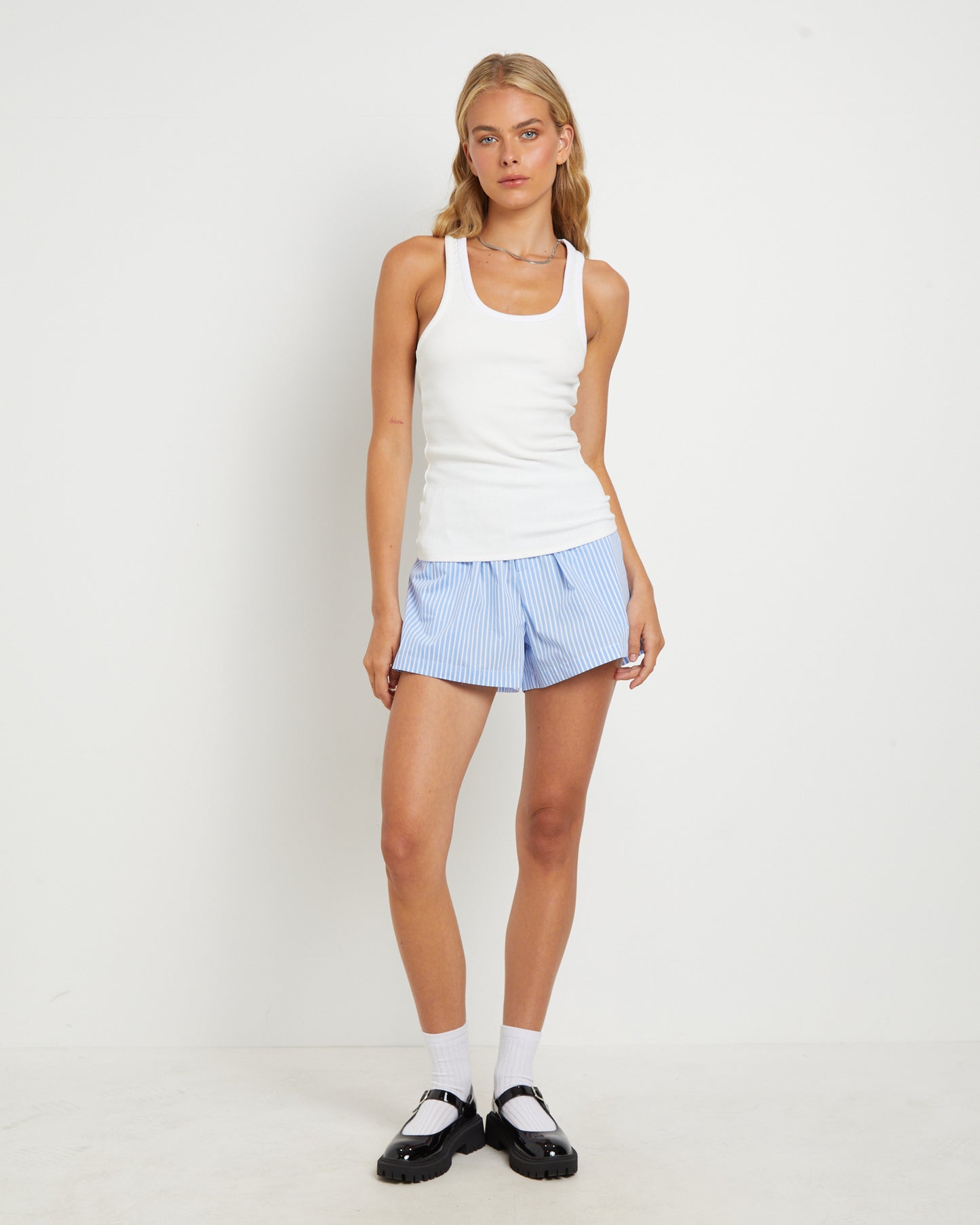 Violet Tank Top in White