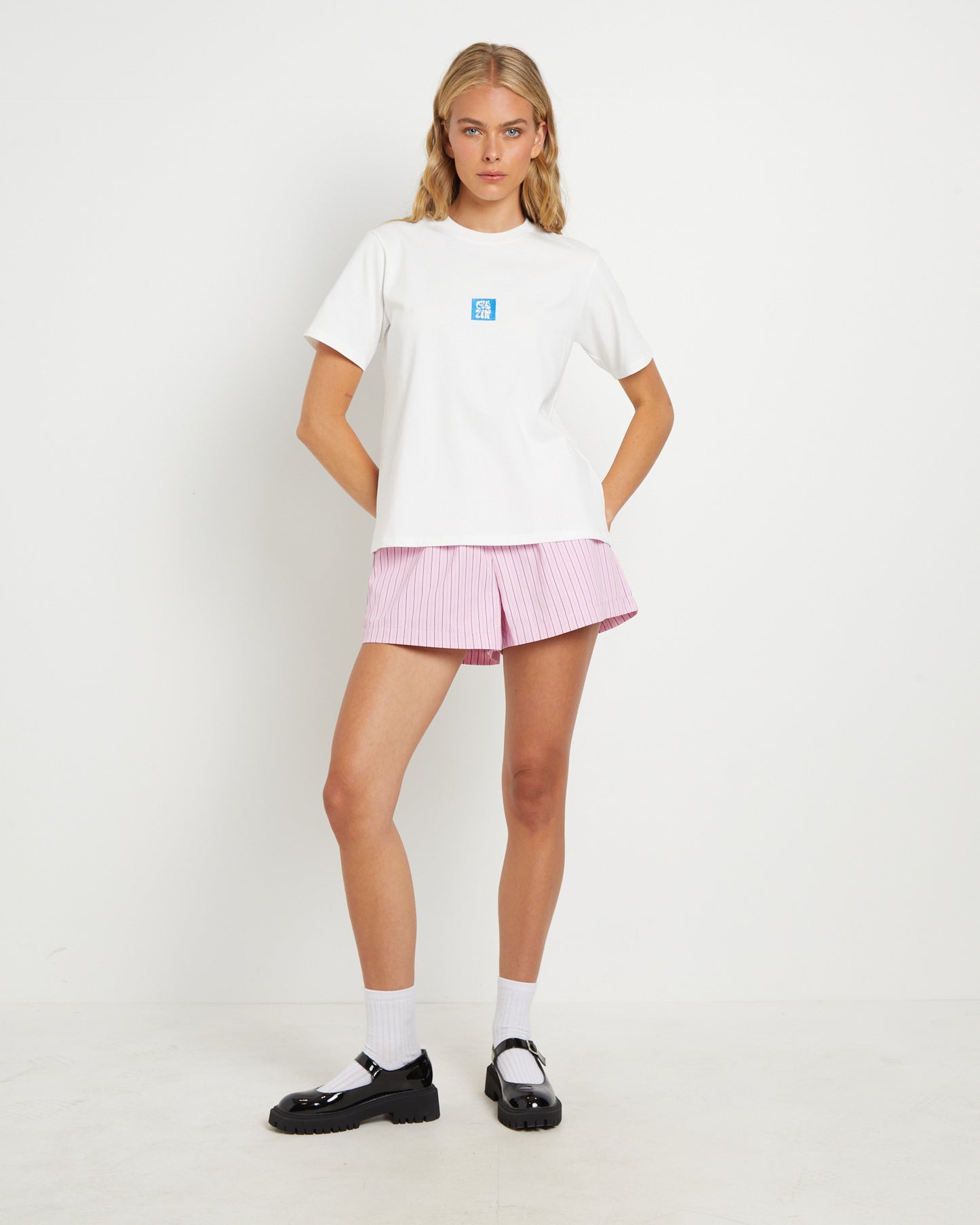 Fleur Short Sleeve T-Shirt in White