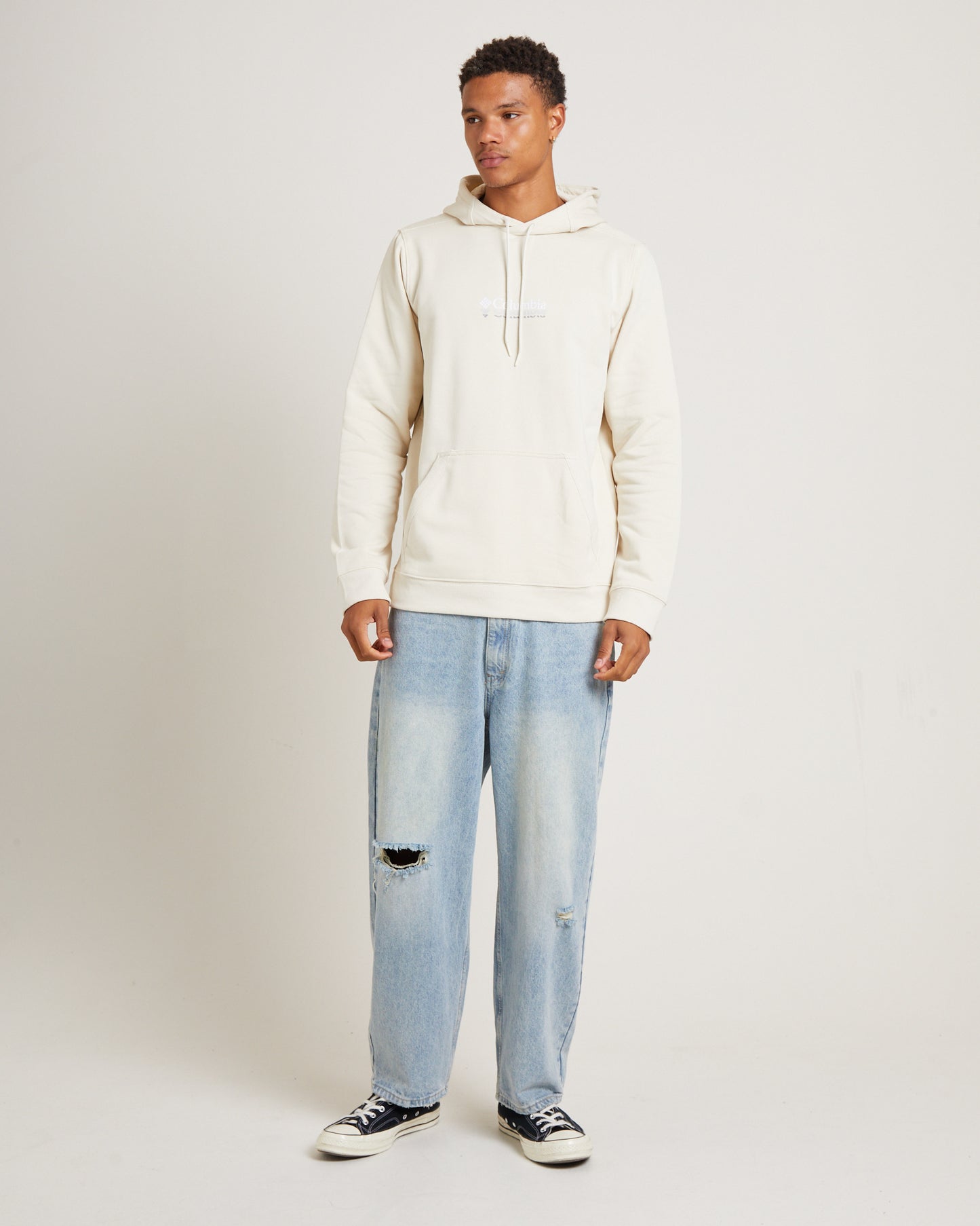CSC Basic Logo Li Hoodie in Chalk